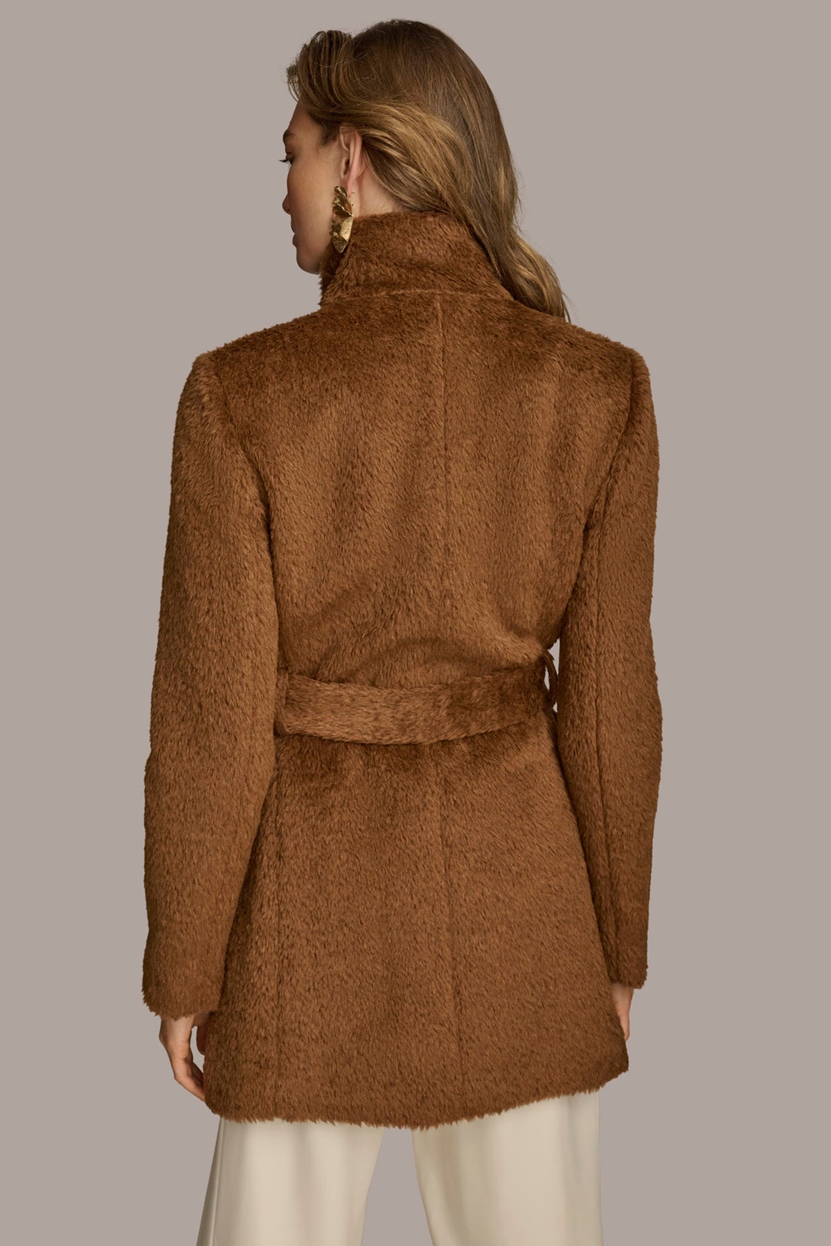 Belted Wool Wrap Coat | Donna Karan