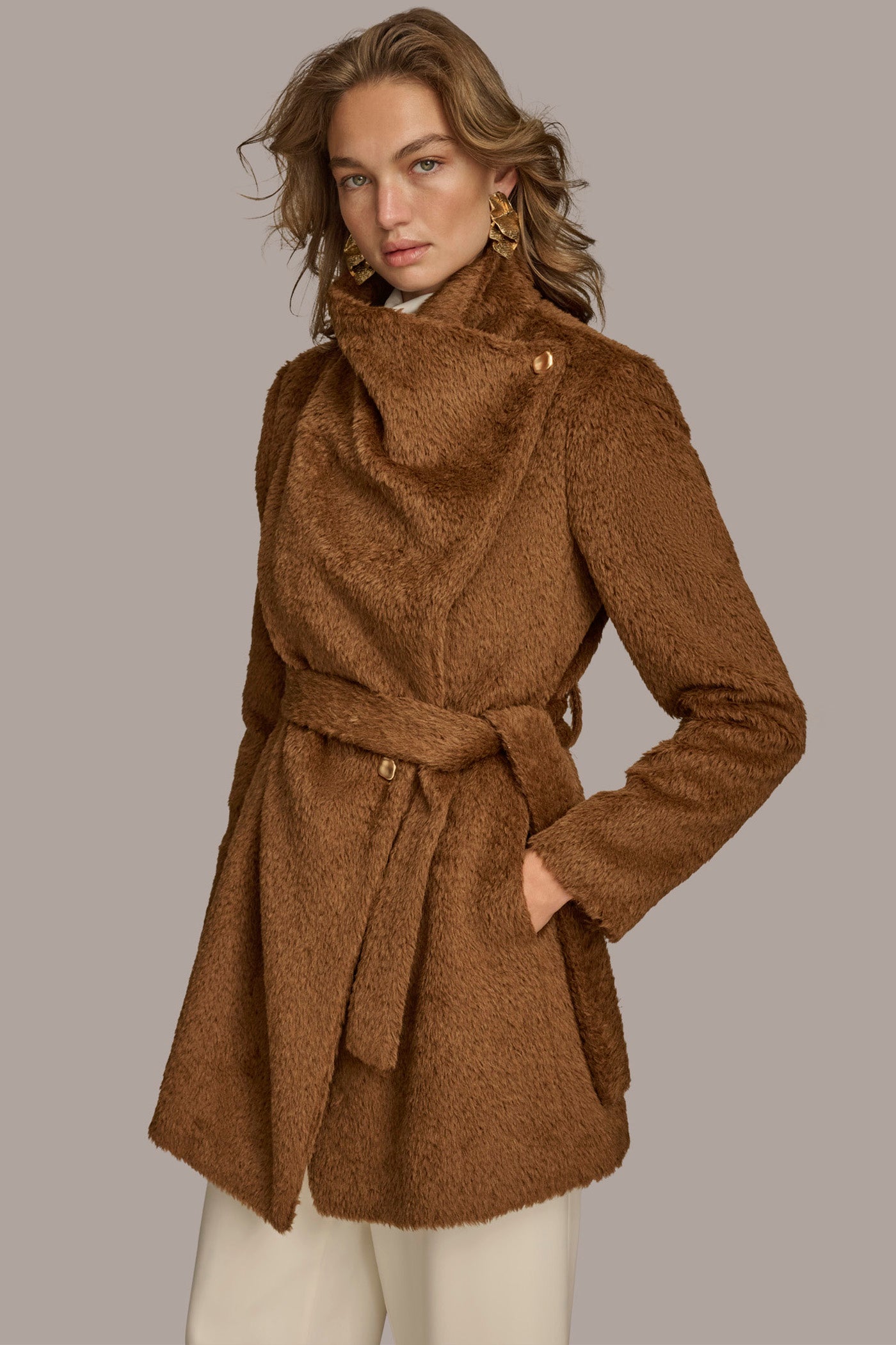 Belted Wool Wrap Coat VIEW 3 | New clothing Belted Wool Wrap Coat VIEW 3 | New clothing