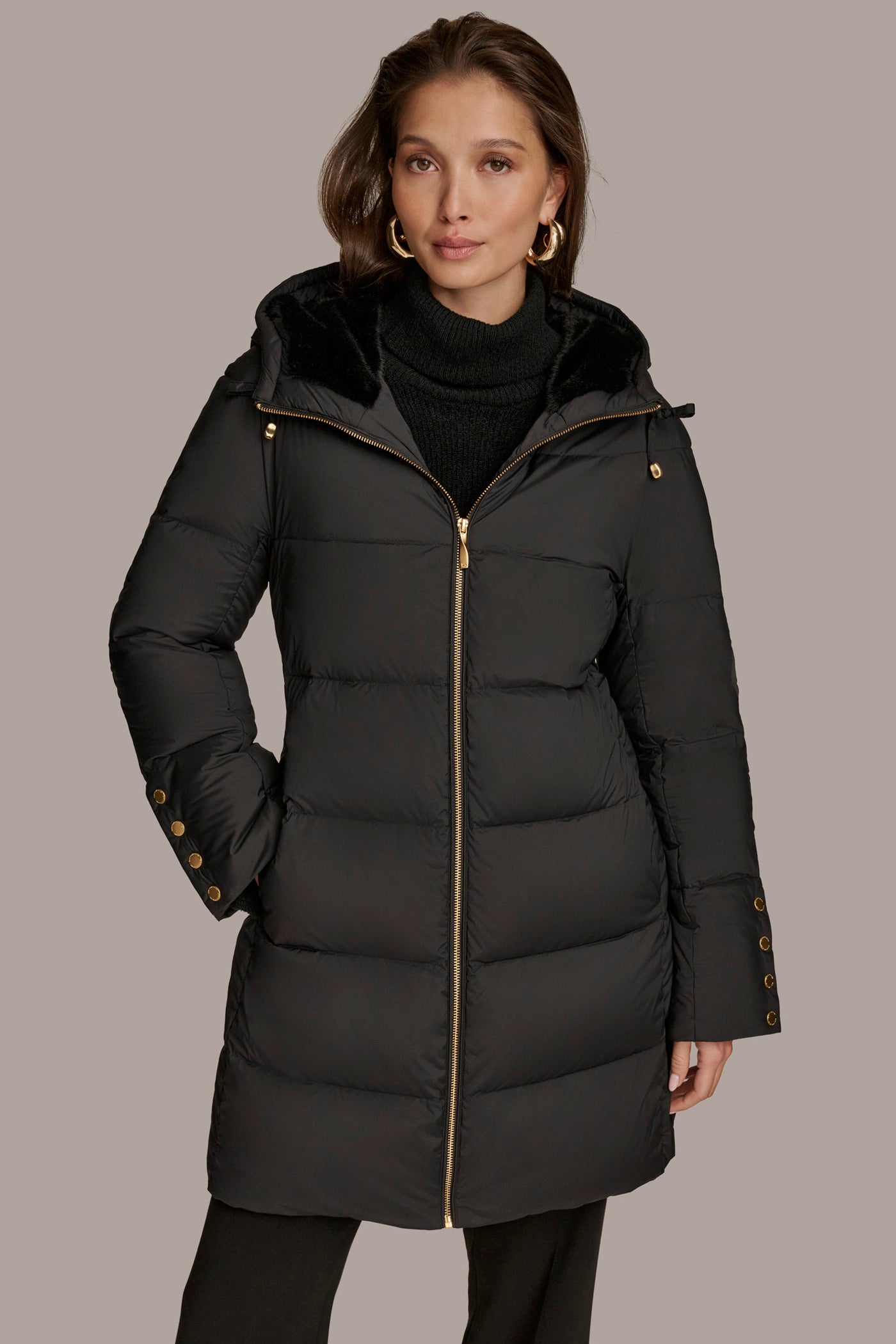 Long Hooded Down Filled Puffer Coat | View 1 | Coats & Jackets Long Hooded Down Filled Puffer Coat | View 1 | Coats & Jackets
