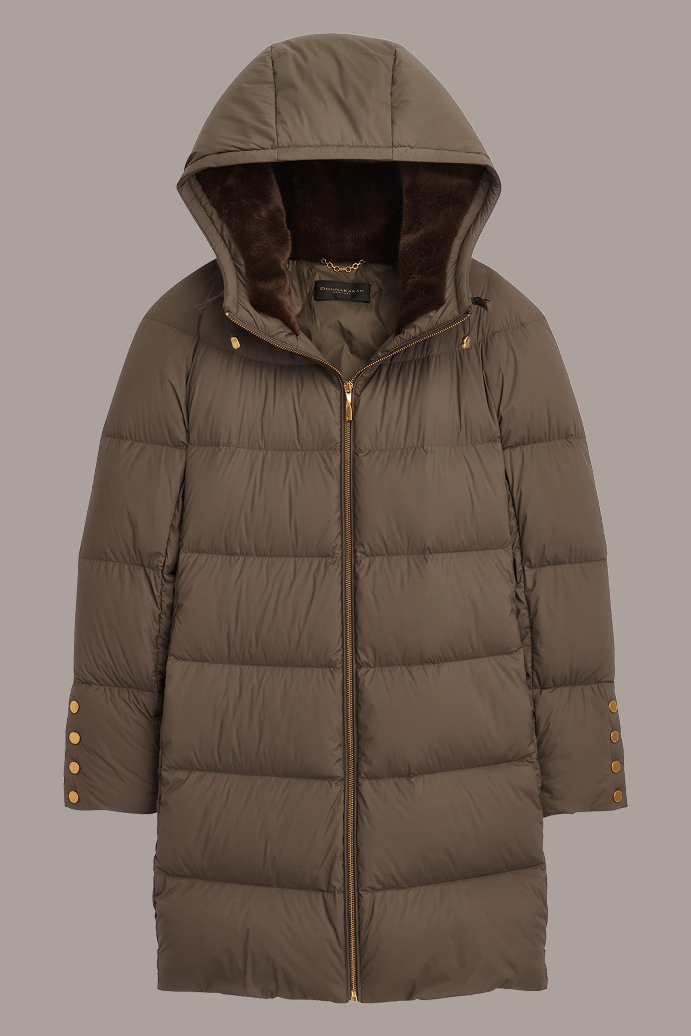 Long Hooded Down Filled Puffer Coat VIEW 6 Long Hooded Down Filled Puffer Coat VIEW 6
