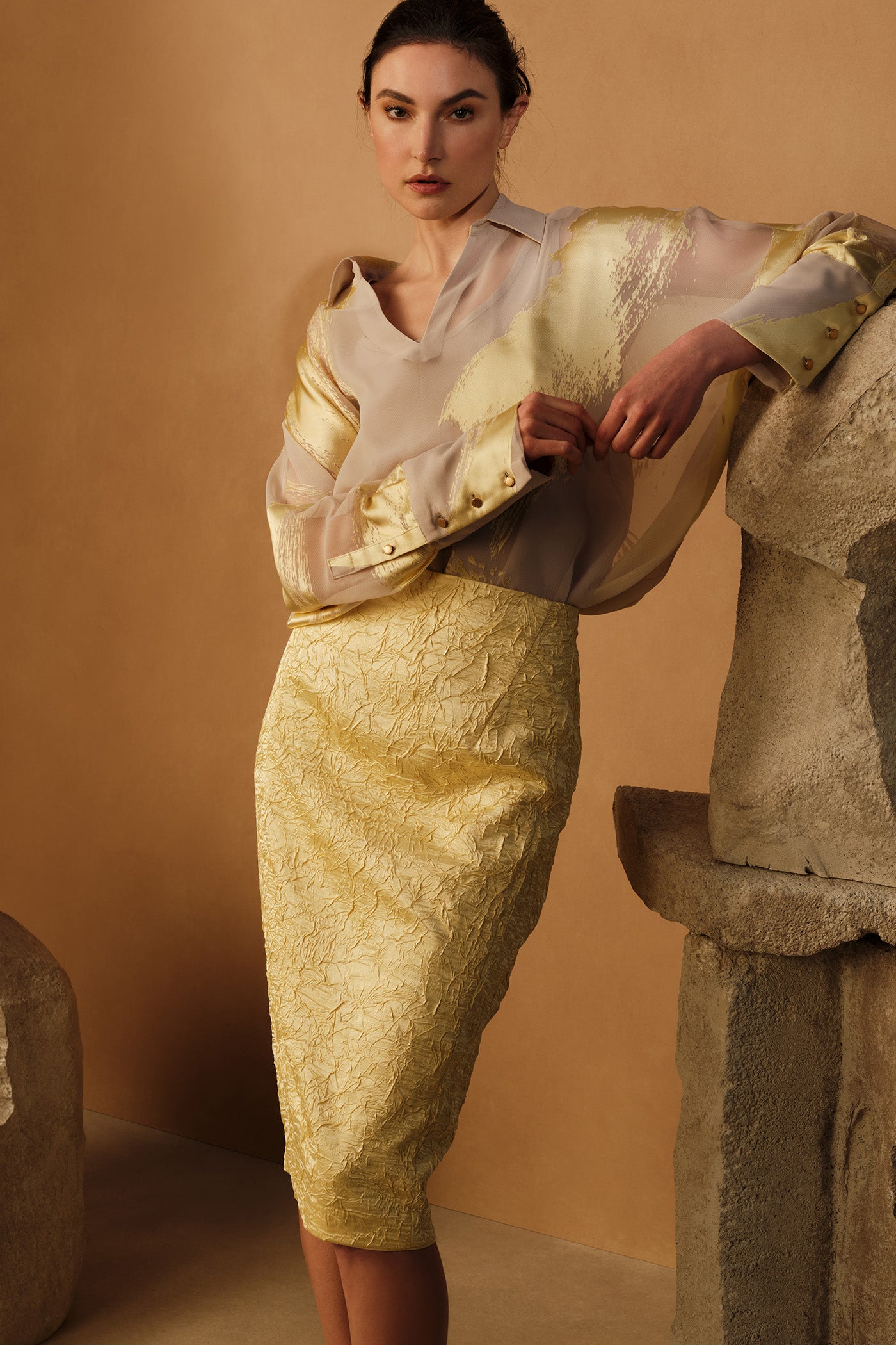 BRUSHSTROKE BURNOUT TOP VIEW 6 | Suits and Separates BRUSHSTROKE BURNOUT TOP VIEW 6 | Suits and Separates