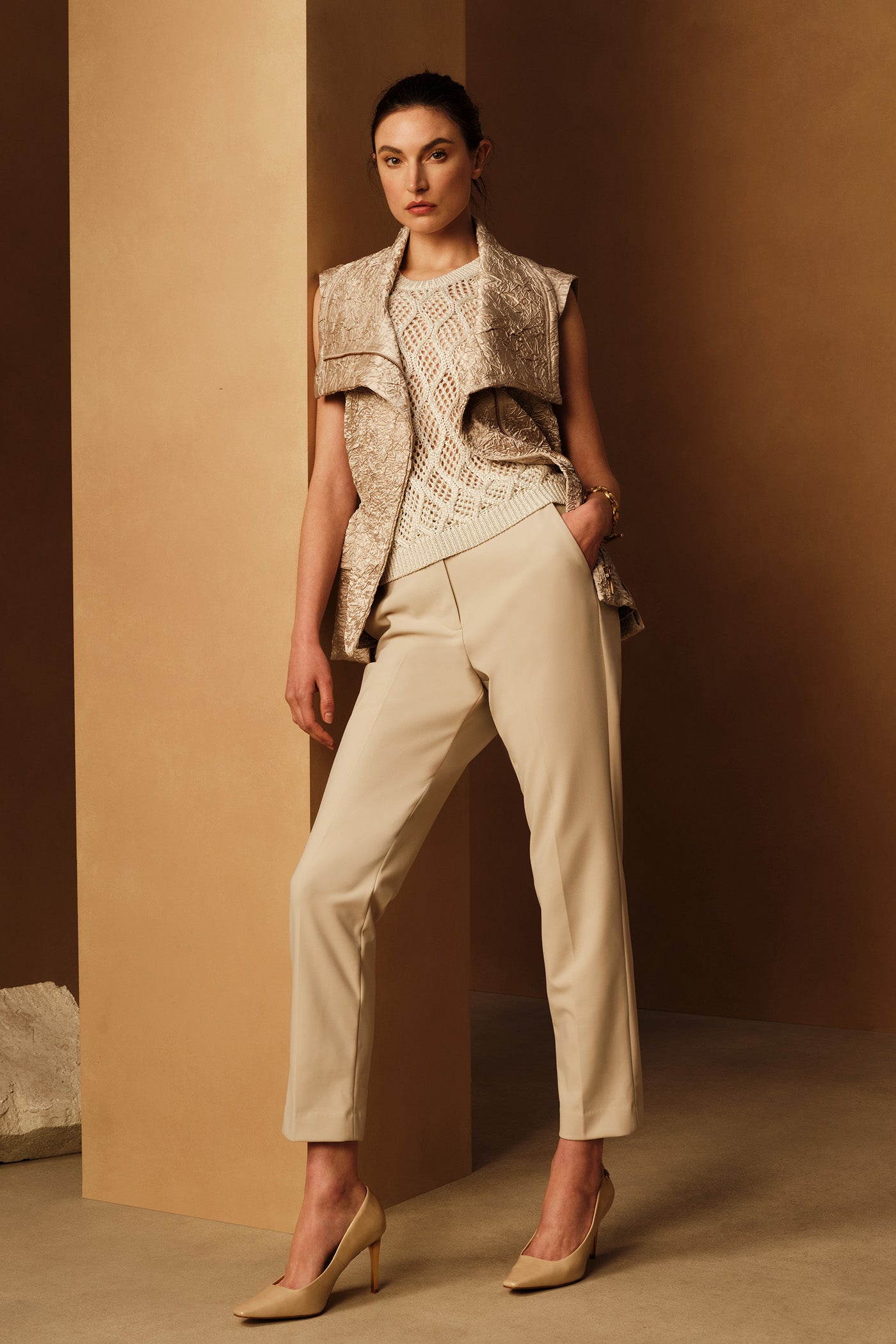 TEXT ZIP FRONT VEST VIEW 11 | Suits and Separates TEXT ZIP FRONT VEST VIEW 11 | Suits and Separates