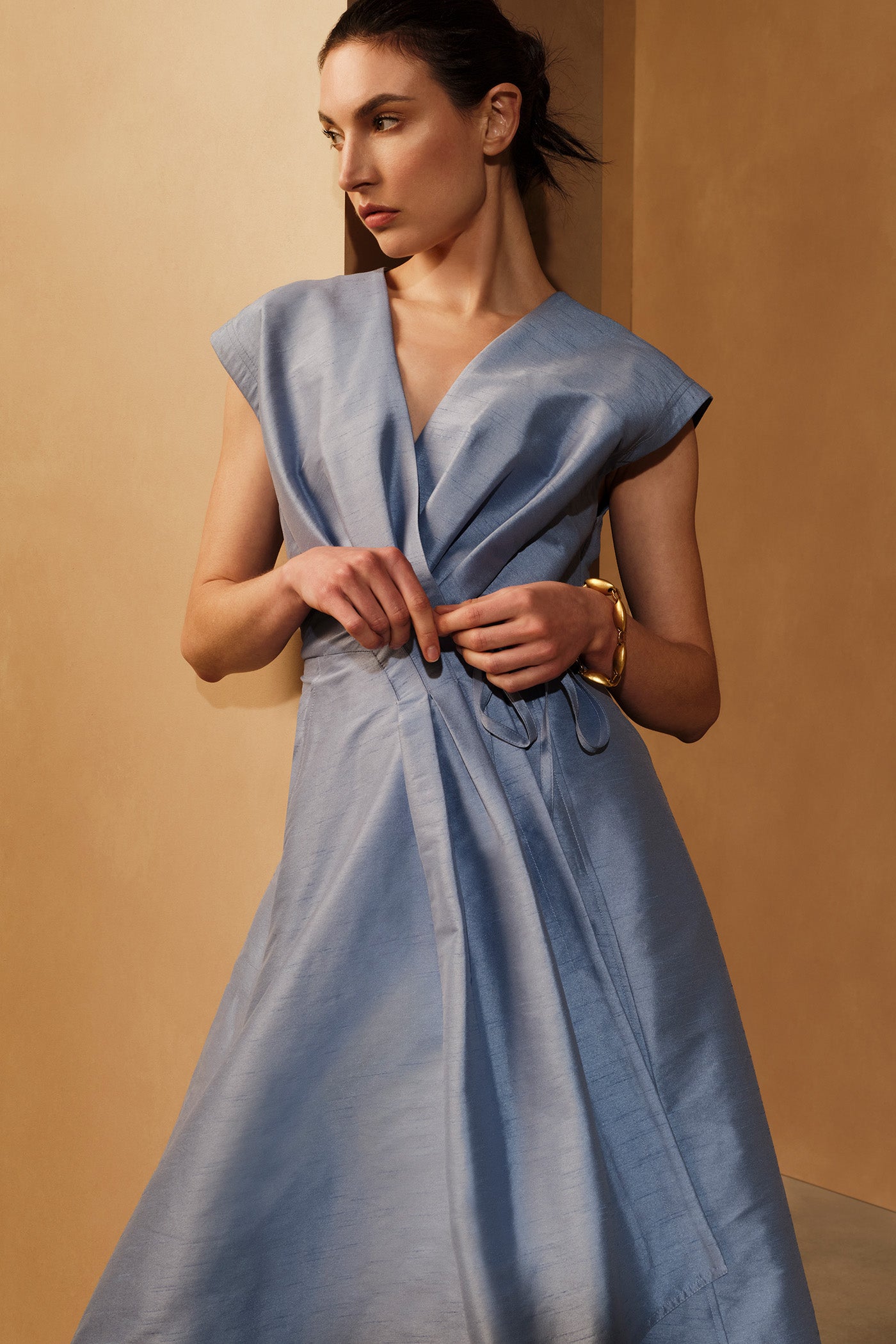 GATHERED WRAP DRESS VIEW 3 | Essential Dresses GATHERED WRAP DRESS VIEW 3 | Essential Dresses