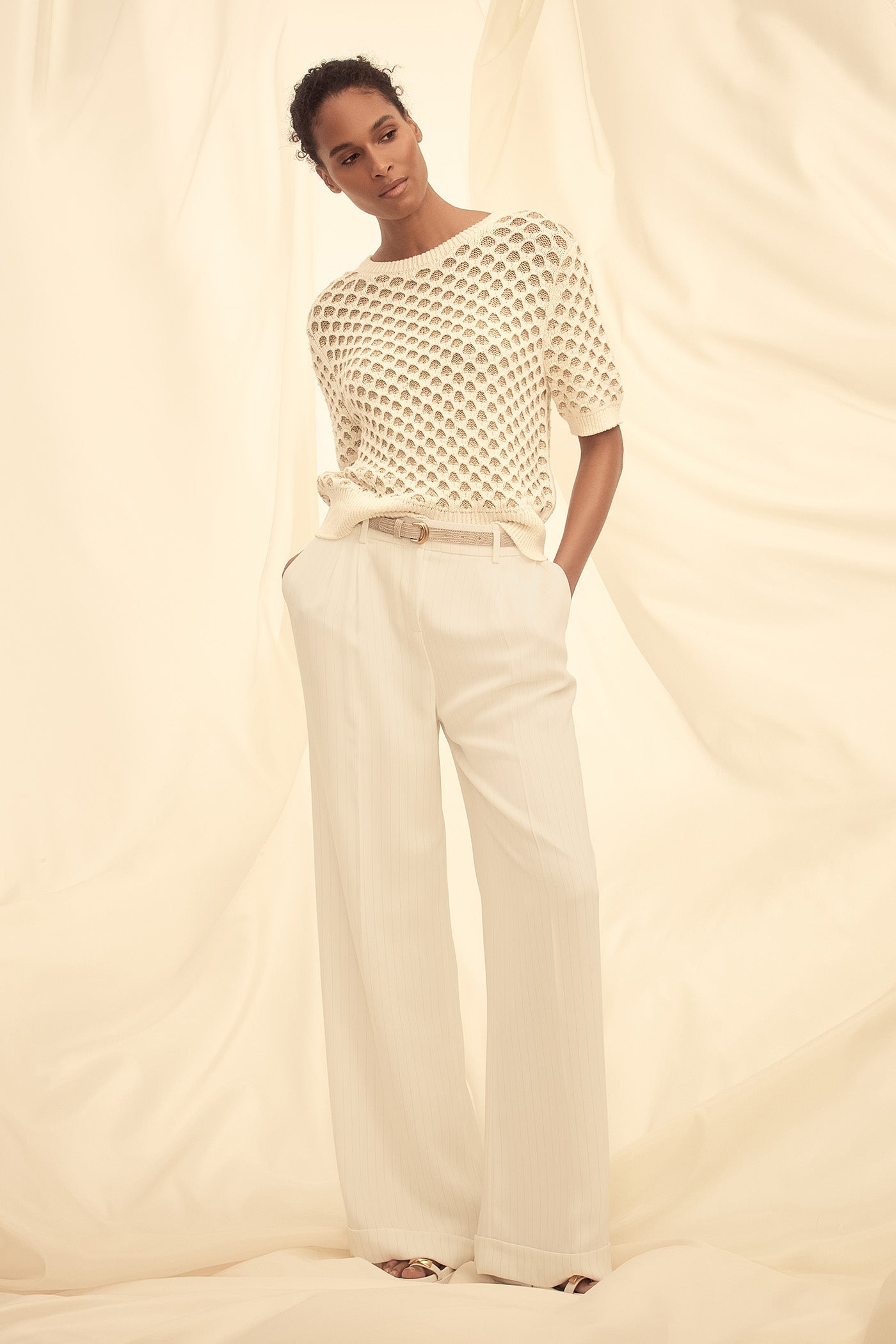 TWO TONE HONEYCOMB SWEATER VIEW 7 | Suits and Separates TWO TONE HONEYCOMB SWEATER VIEW 7 | Suits and Separates