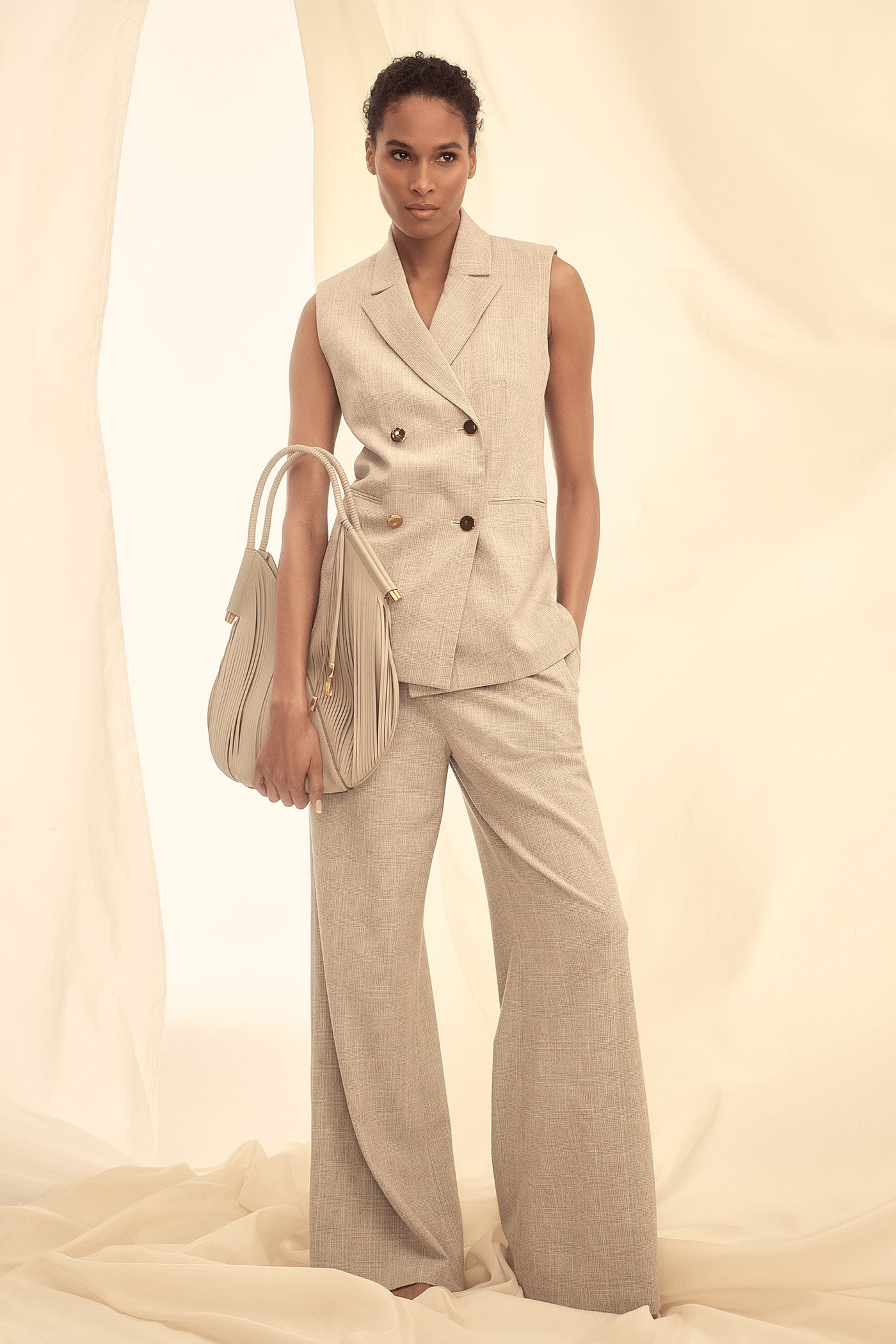 PLEATED WIDE LEG PANT VIEW 6 | Suits and Separates PLEATED WIDE LEG PANT VIEW 6 | Suits and Separates