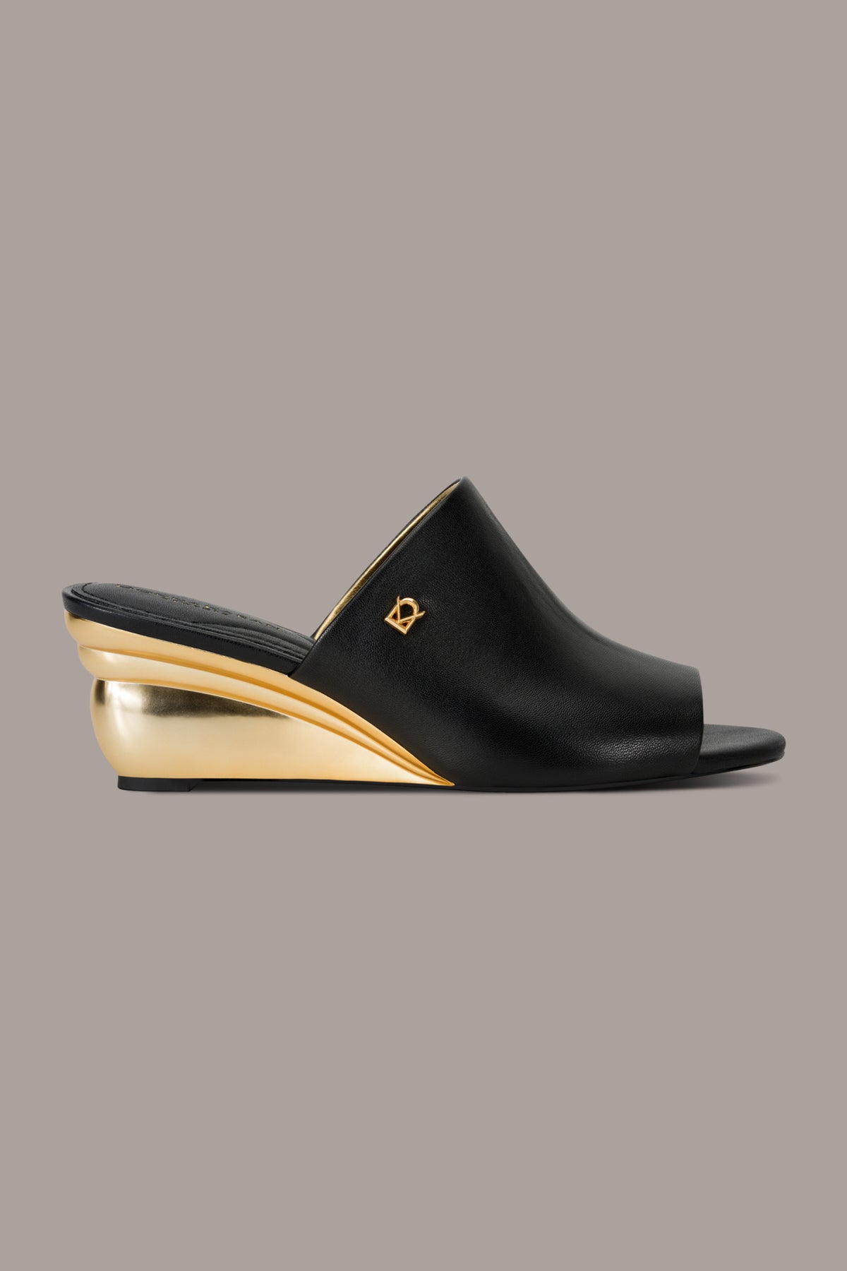 Donna Leather Wedge Mule Sandal | HeelsSandals | Donna Karan