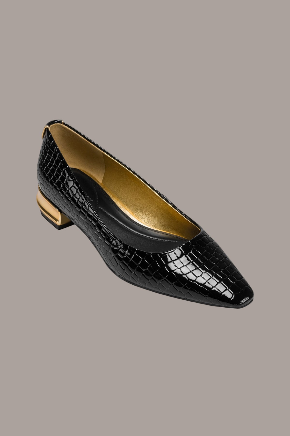 Savita Croc Effect Snip Toe Flat | Flats | Donna Karan