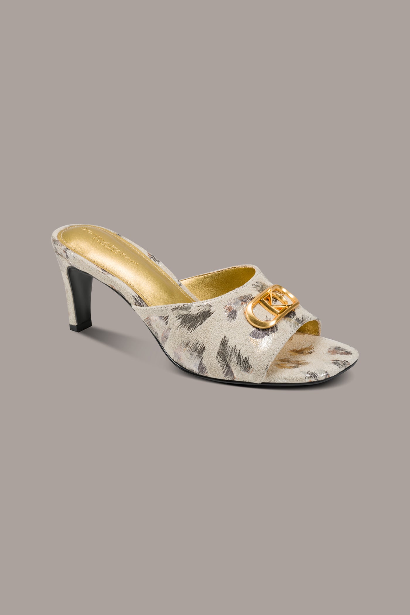 BYRONY METALLIC LEOPARD MULE SANDAL | View 1 | Shoes