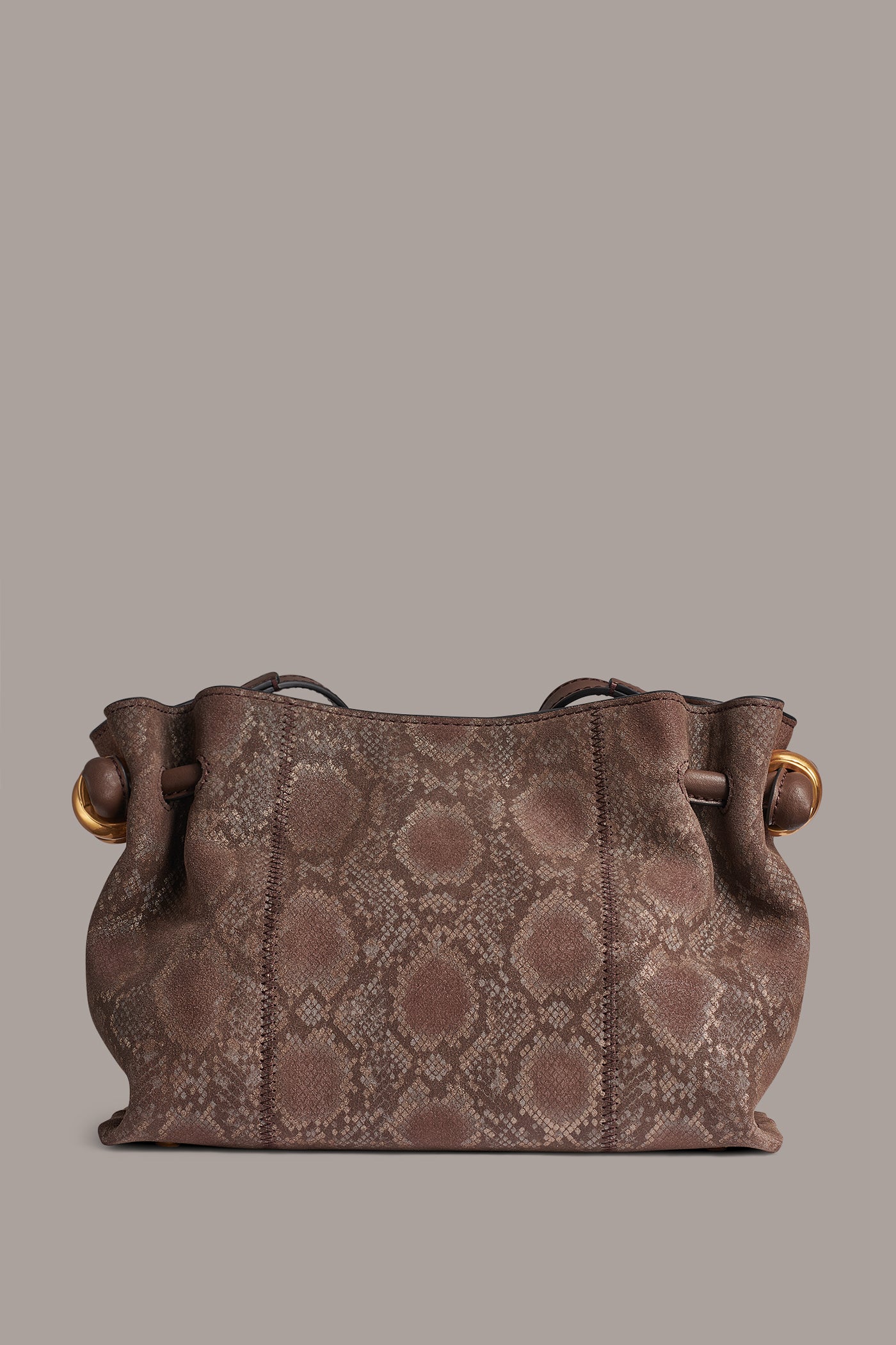 CASHMERE SNAKE-EFFECT CROSSBODY BAG (alternate view)