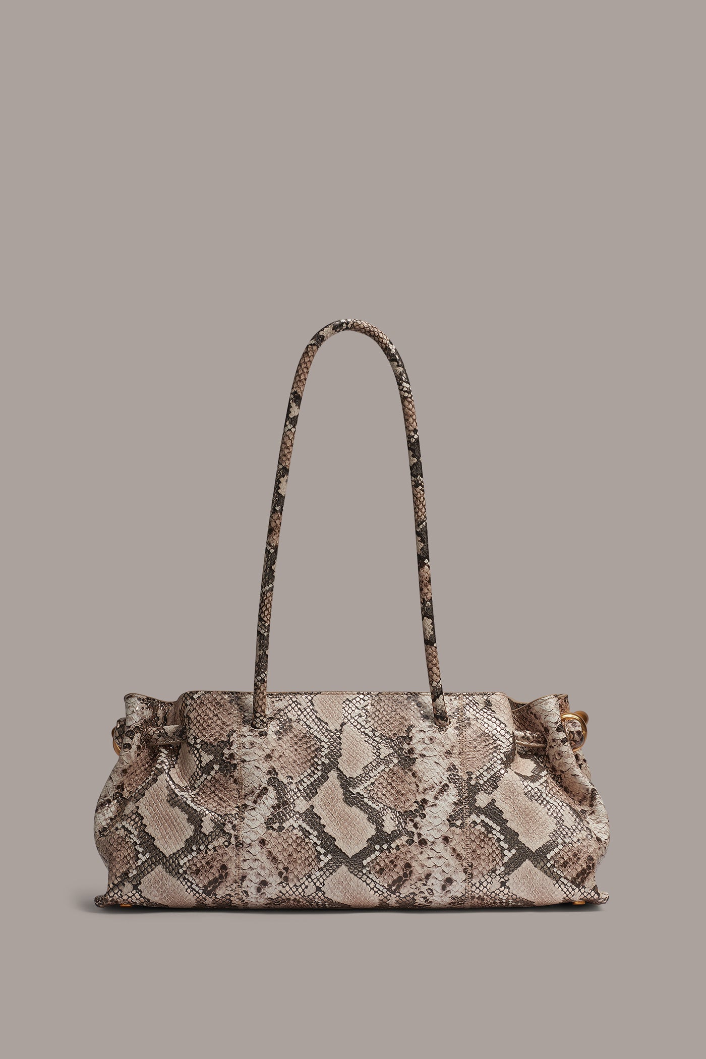 CASHMERE SNAKE-EFFECT MEDIUM TOTE (alternate view)