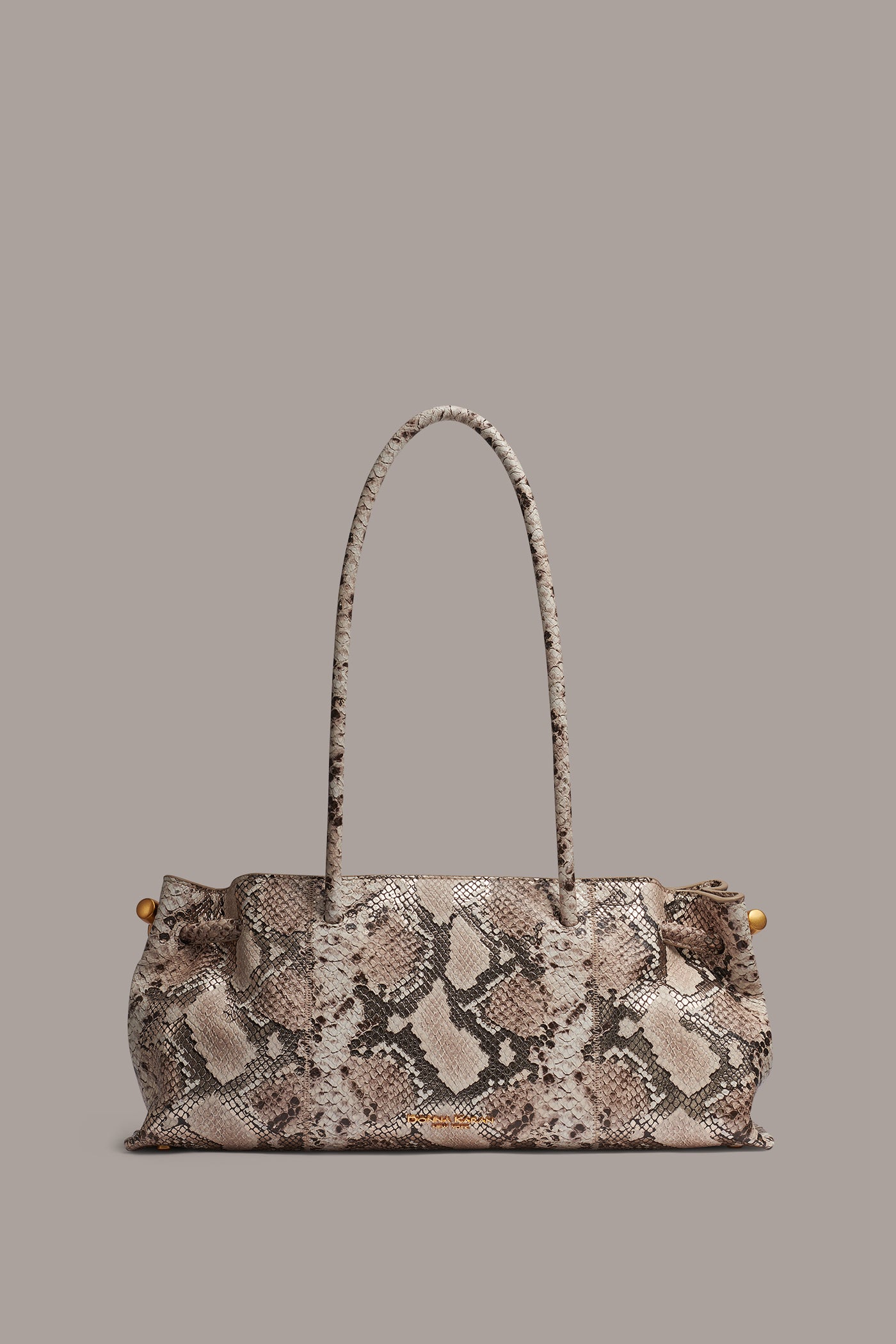 CASHMERE SNAKE-EFFECT MEDIUM TOTE