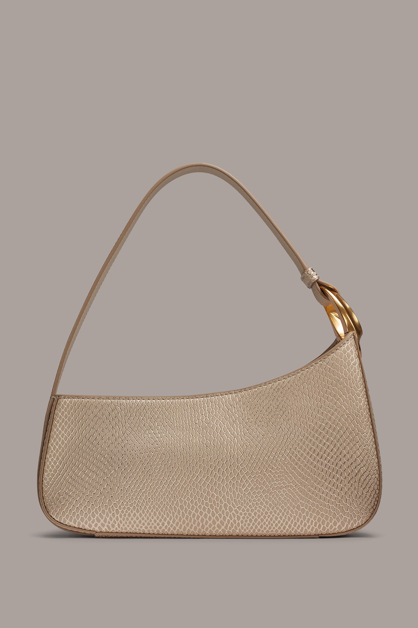 JERSEY METALLIC SNAKE-EFFECT SHOULDER BAG (alternate view)
