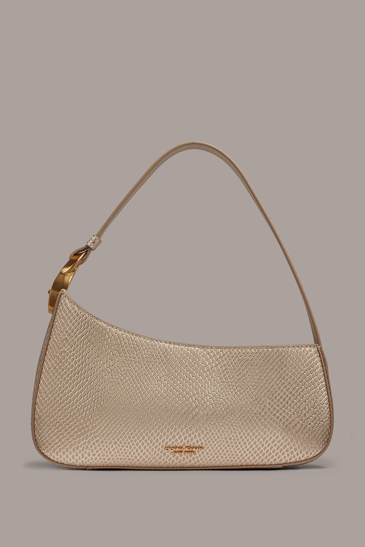 JERSEY METALLIC SNAKE-EFFECT SHOULDER BAG