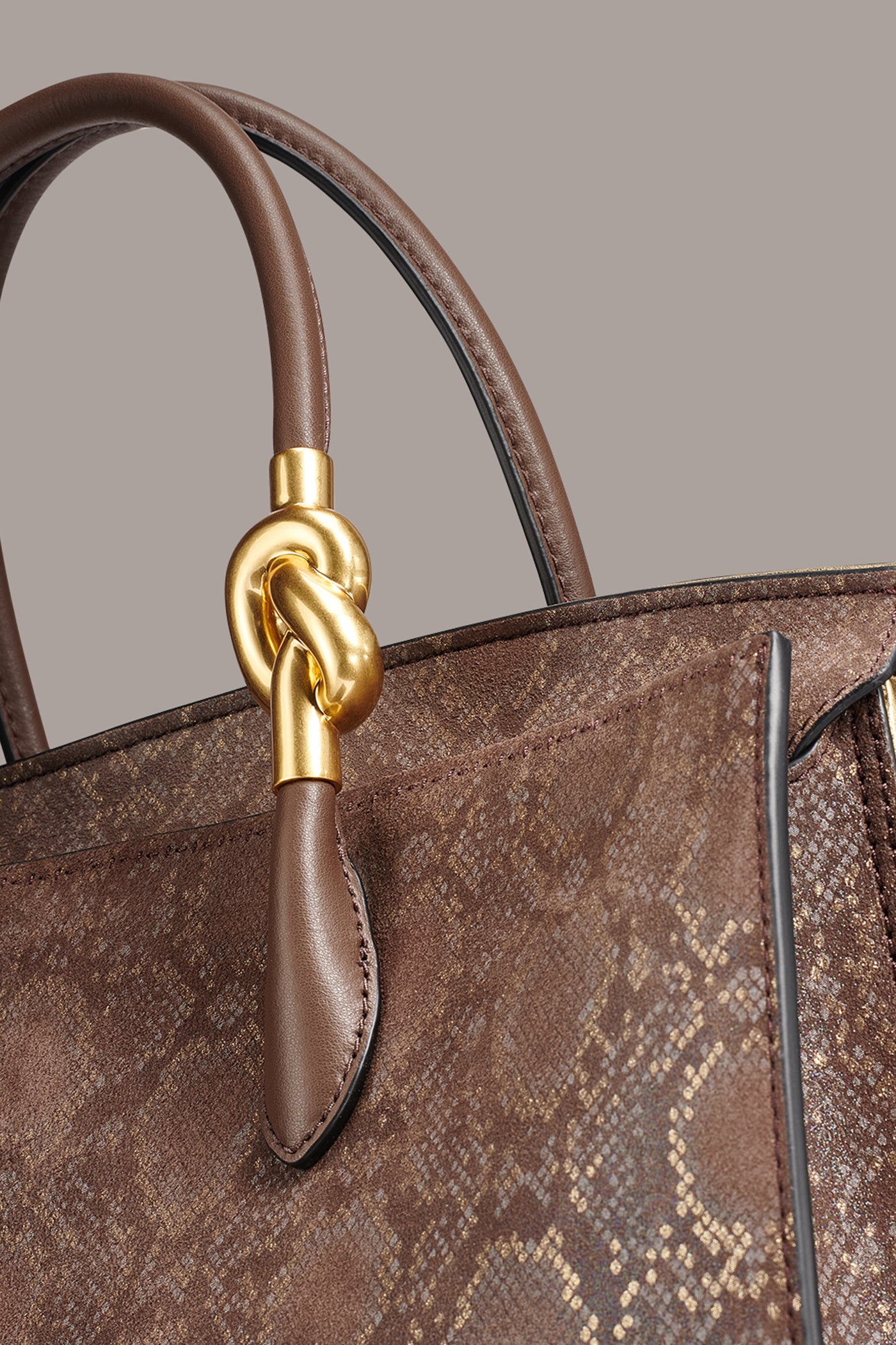LODEN SNAKE-EFFECT SATCHEL BAG VIEW 4 | Satchels