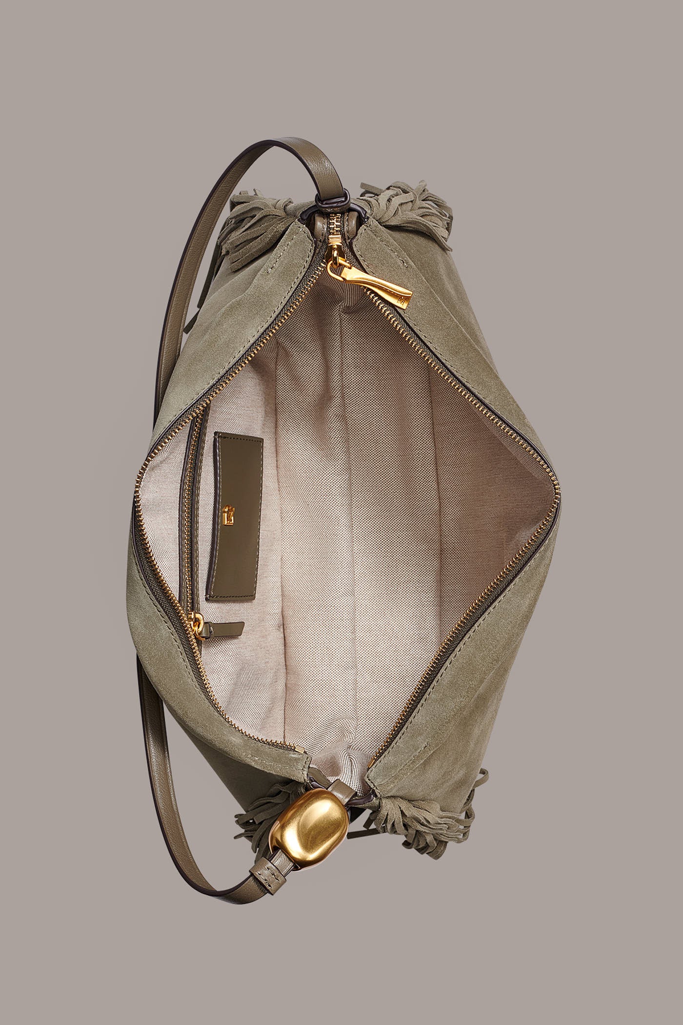 VELVET LARGE FRINGE SHOULDER BAG VIEW 6 | New Bags