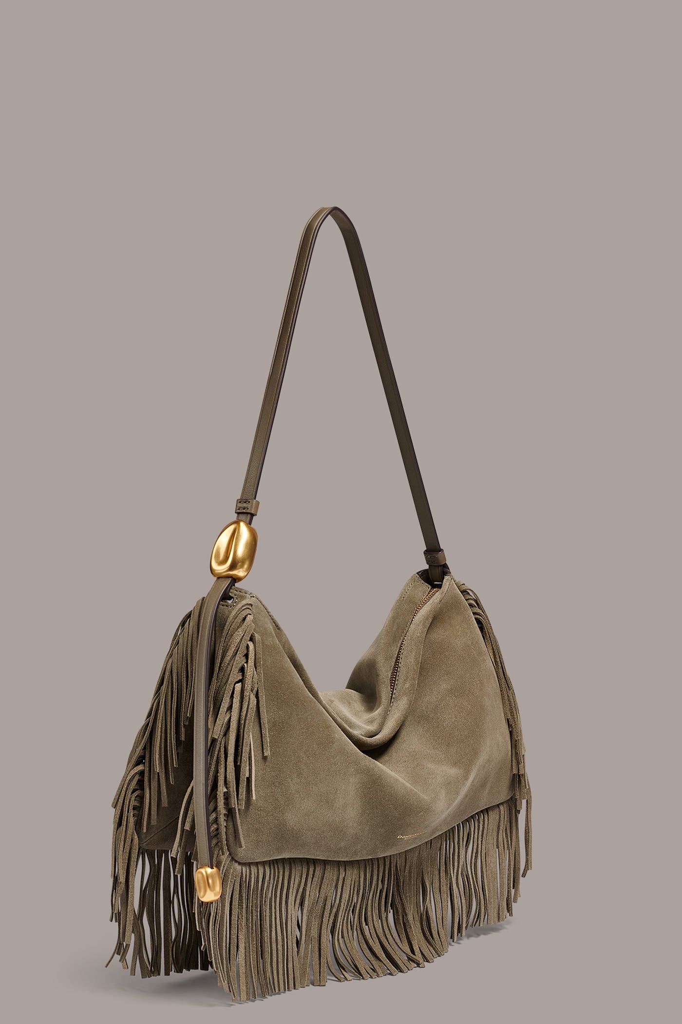 VELVET LARGE FRINGE SHOULDER BAG VIEW 3 | New Bags