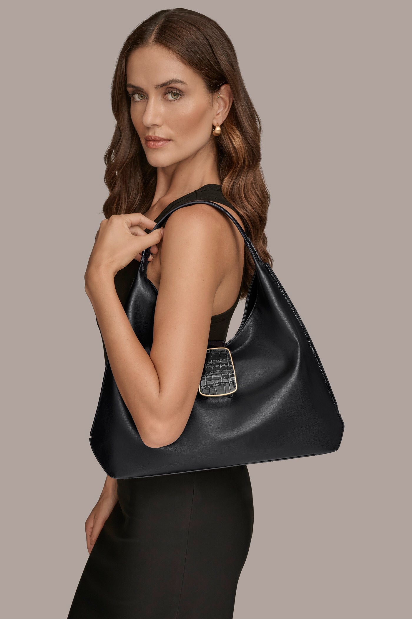 PERCALE SMALL CROC-PANELED SHOULDER BAG | View 2 | New Arrivals