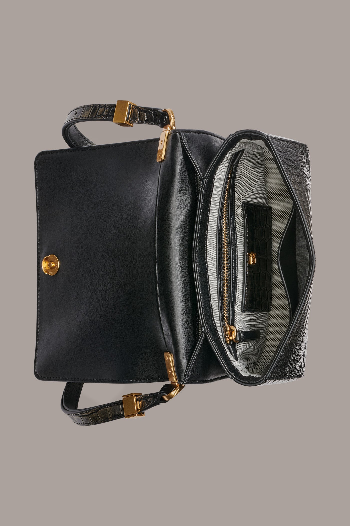 JERICHO METALLIC CROC-EFFECT SHOULDER BAG VIEW 5 | New Arrivals