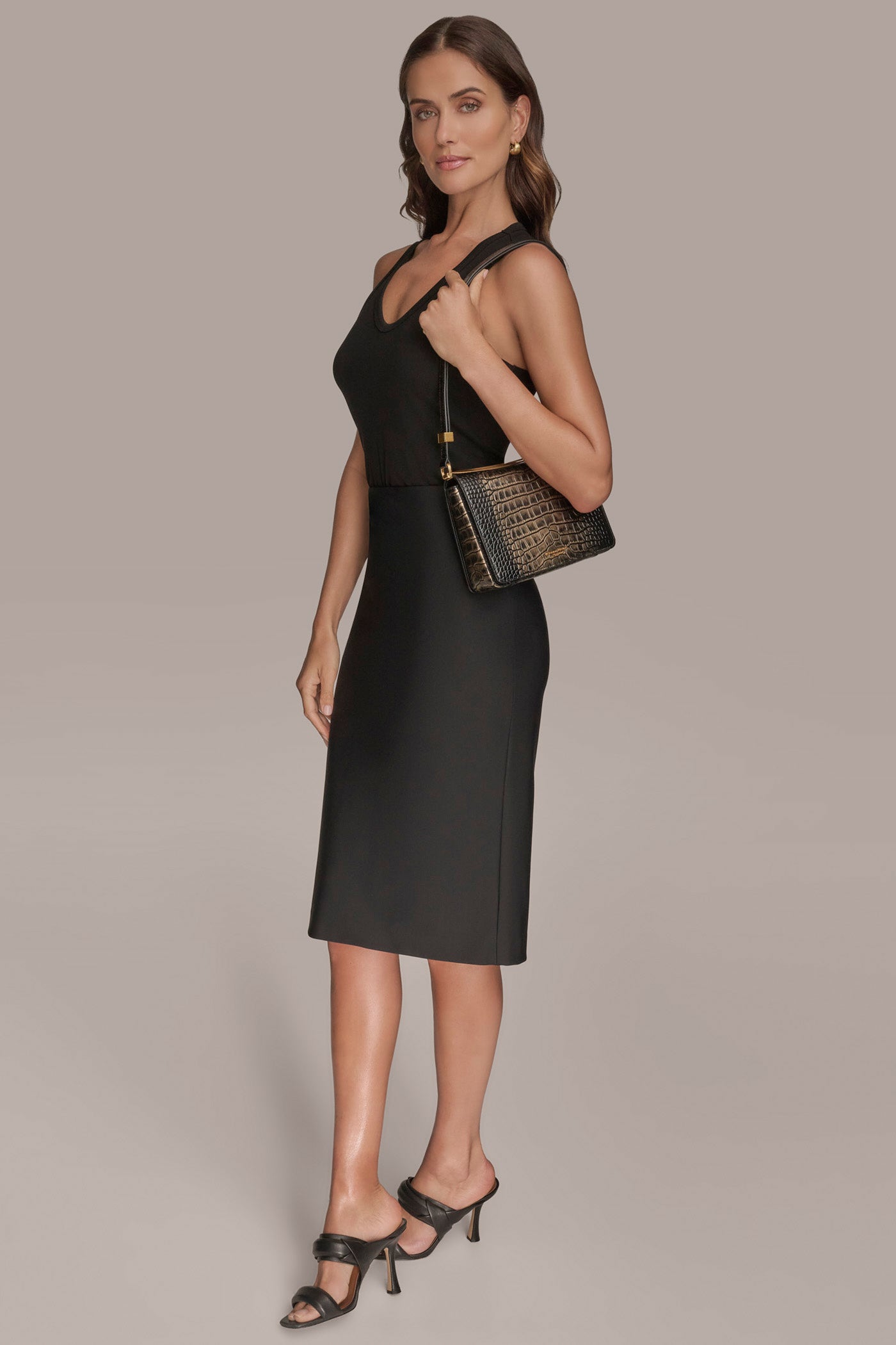 JERICHO METALLIC CROC-EFFECT SHOULDER BAG | View 2 | New Arrivals