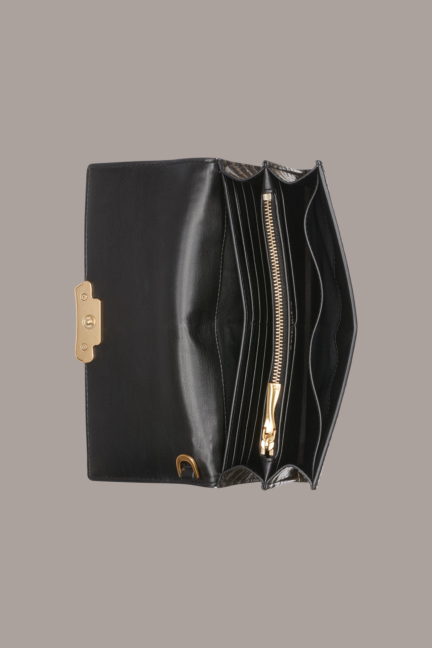 AMAGANSETT METALLIC CROC EFFECT FLAP WALLET VIEW 5 | Bags
