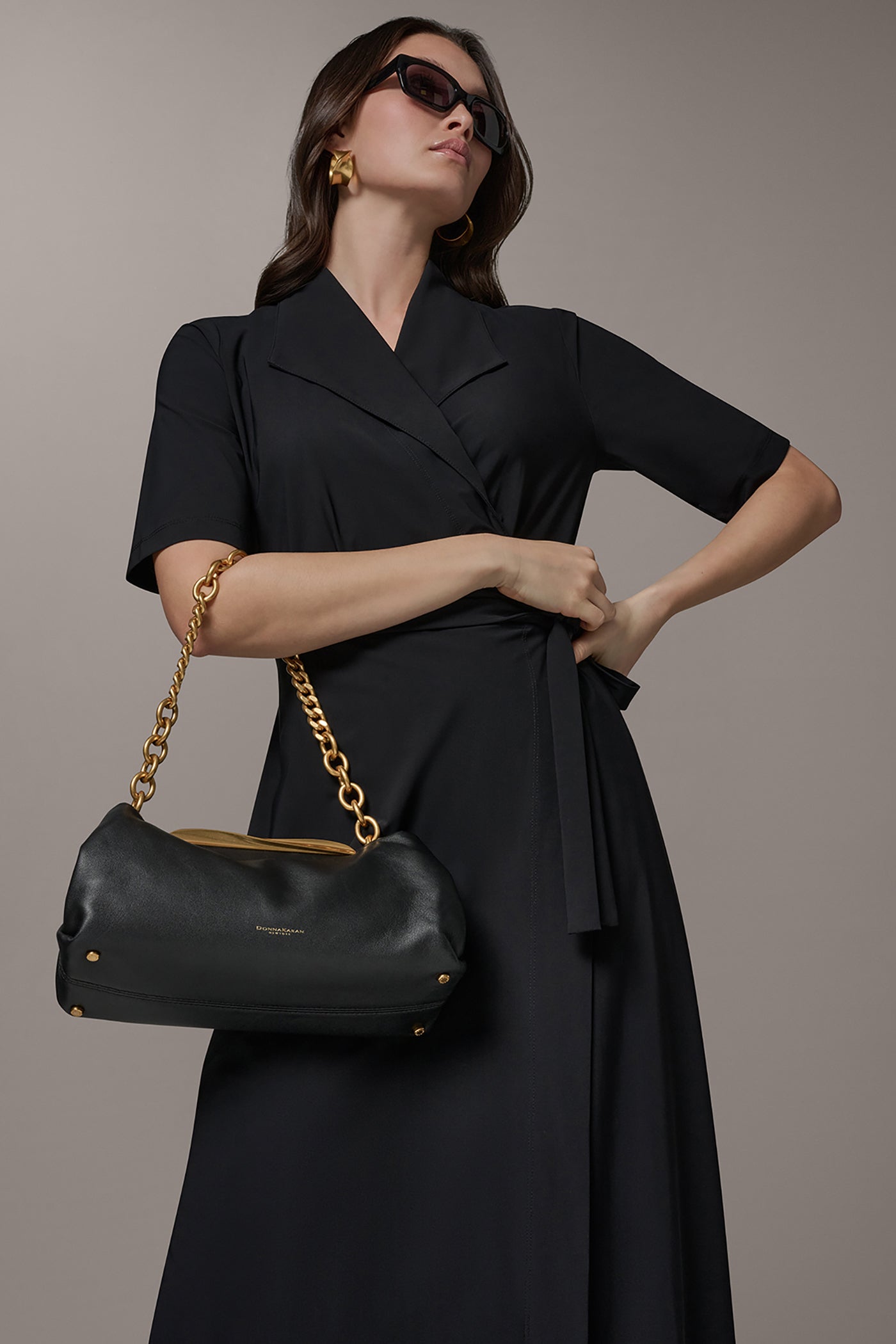 POPLIN LEATHER CLUTCH | View 2 | Bags