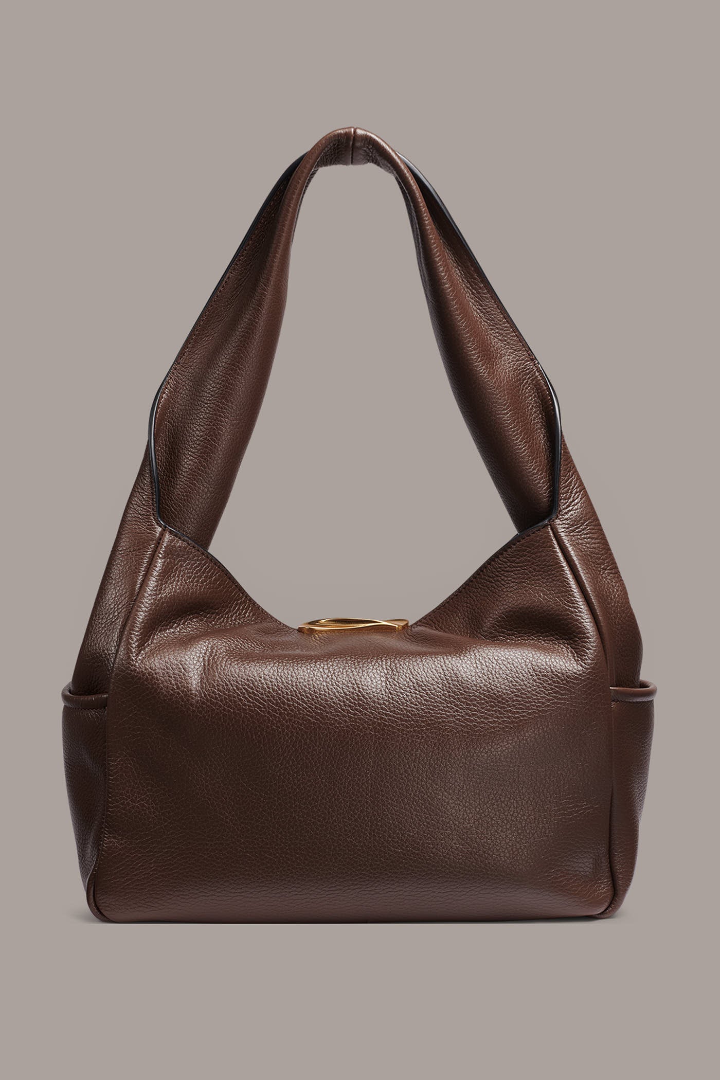 AMAGANSETT LEATHER SHOULDER BAG VIEW 3 | Summer Neutrals