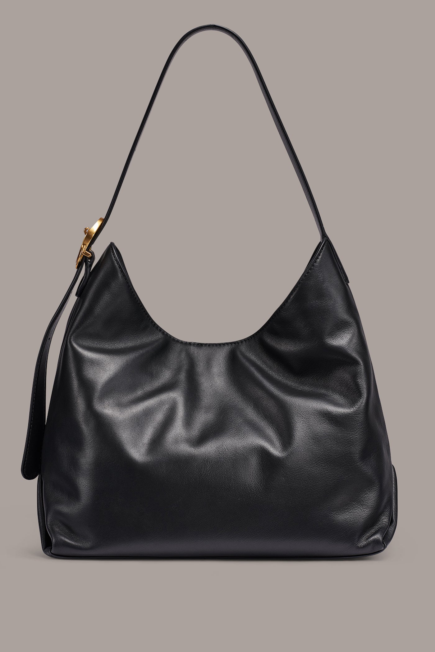 BROCADE LEATHER HOBO BAG VIEW 4