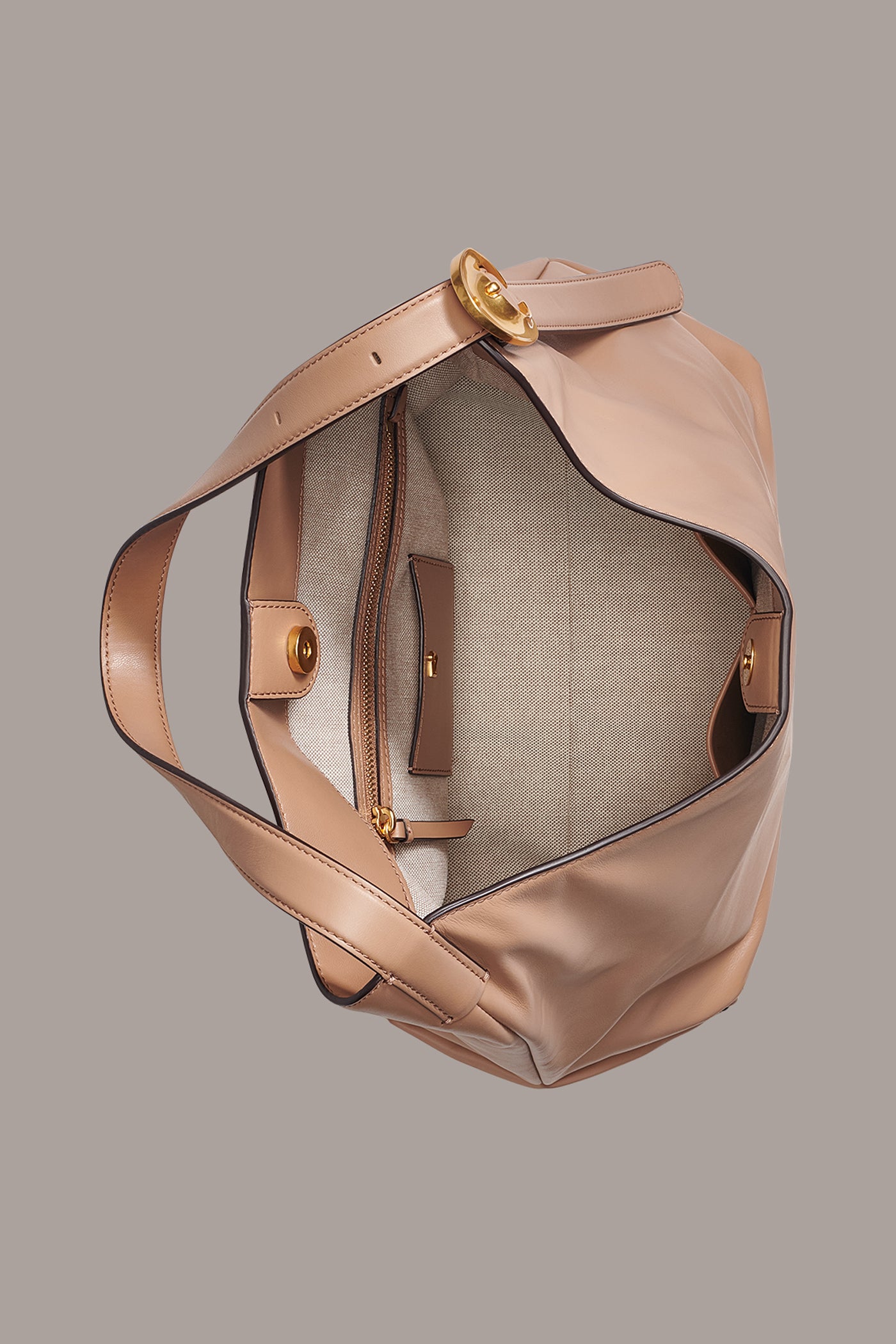 BROCADE LEATHER HOBO BAG VIEW 3
