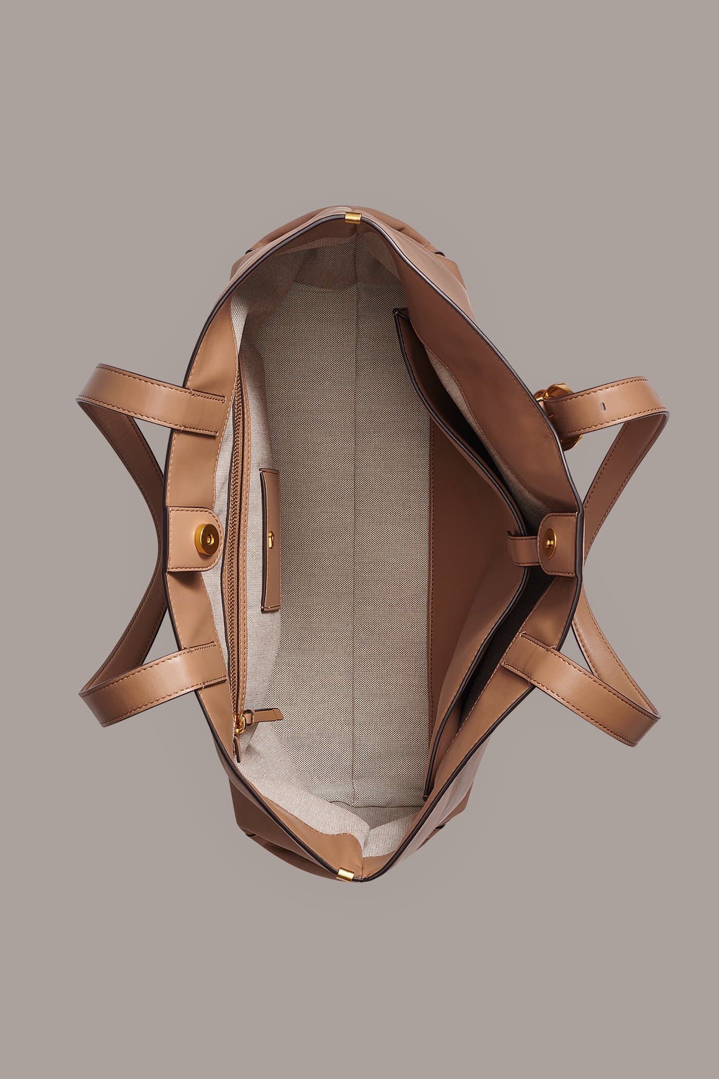 BROCADE LEATHER TOTE VIEW 2