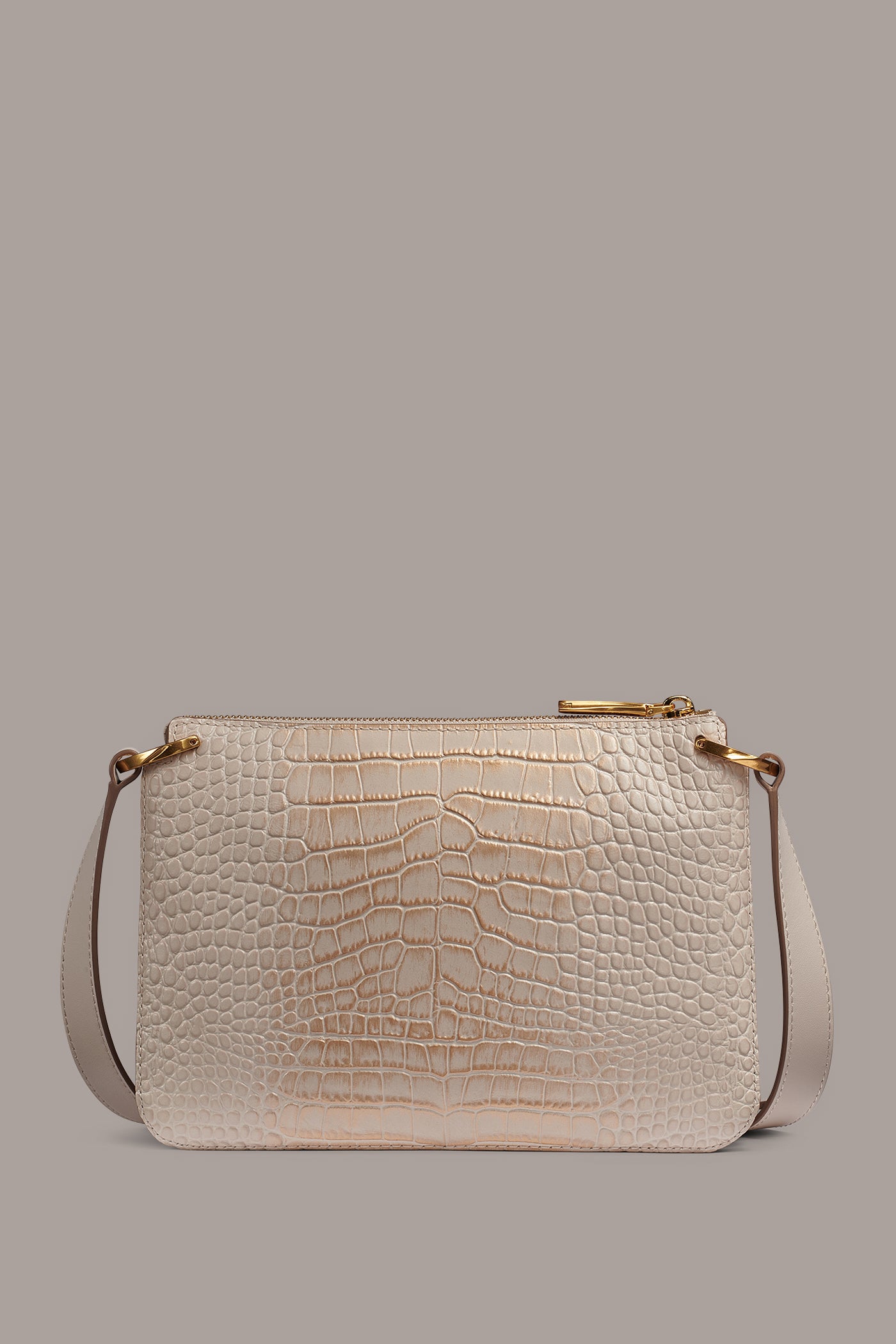 GLENWOOD CROC-EFFECT LEATHER CROSSBODY BAG VIEW 4