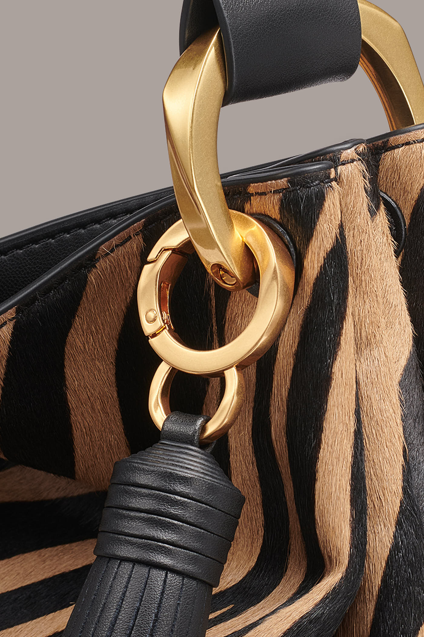 GLENWOOD ZEBRA CALF HAIR SHOULDER BAG VIEW 4