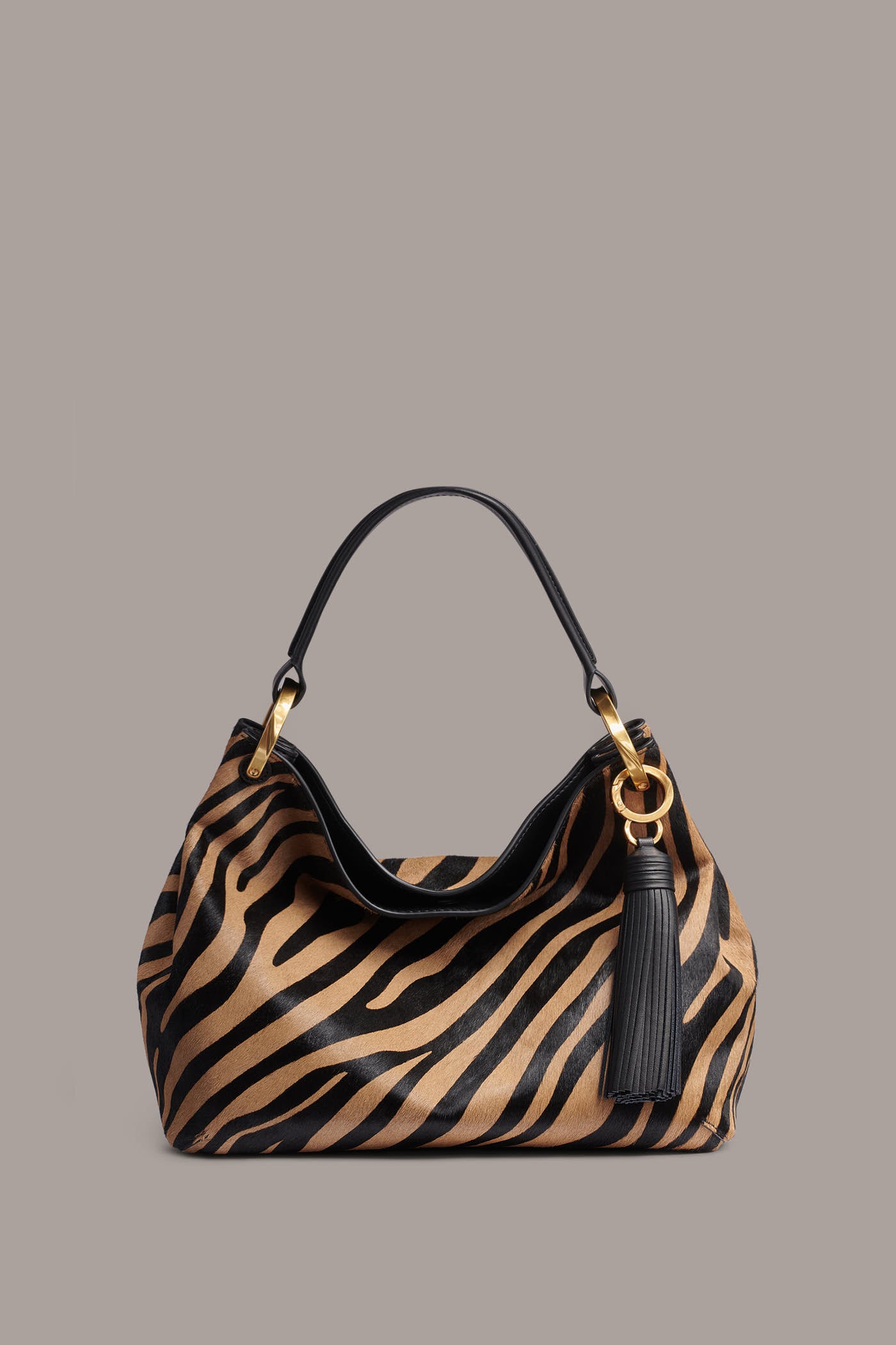 GLENWOOD ZEBRA CALF HAIR SHOULDER BAG VIEW 1