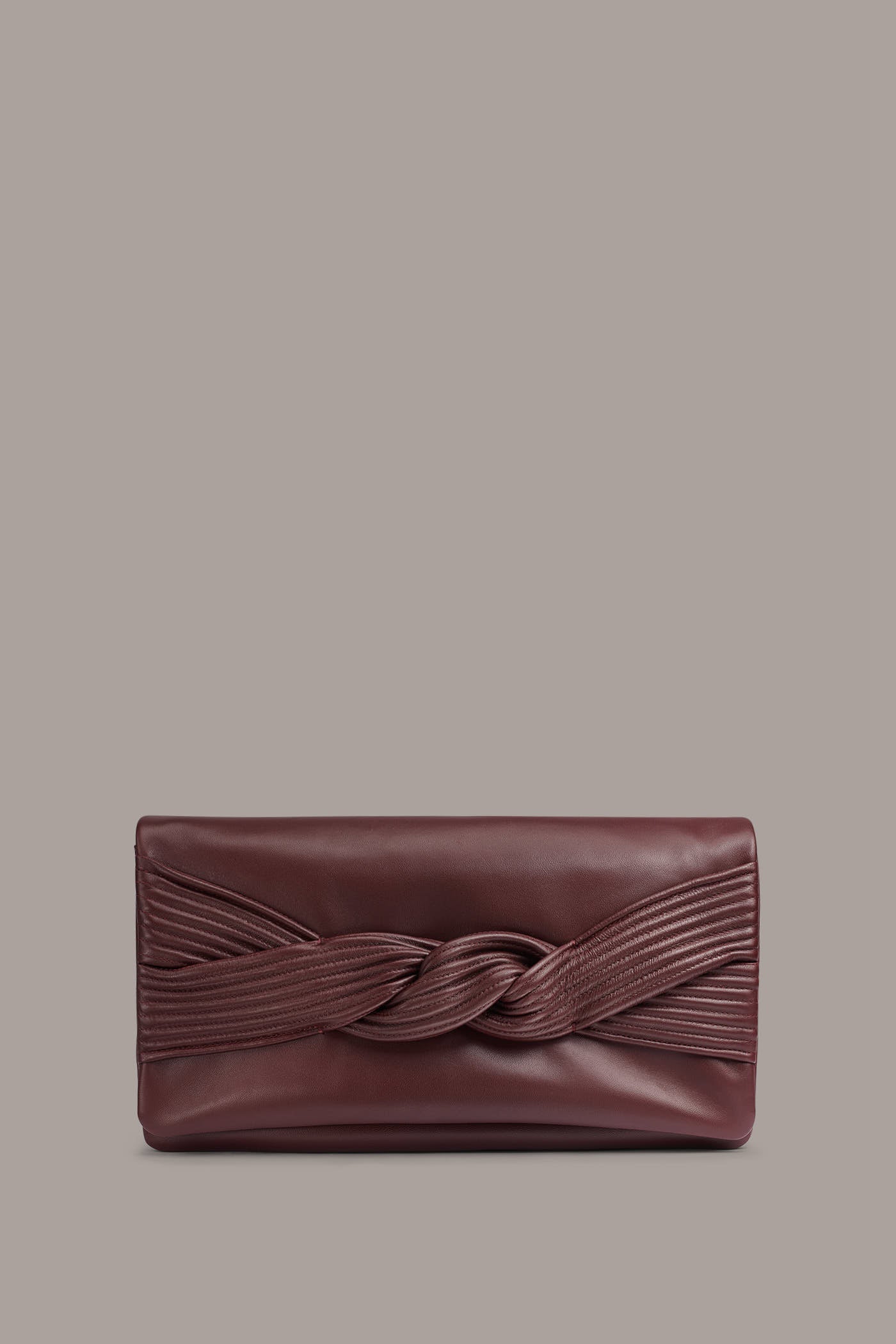 GRENADINE LEATHER CLUTCH VIEW 1