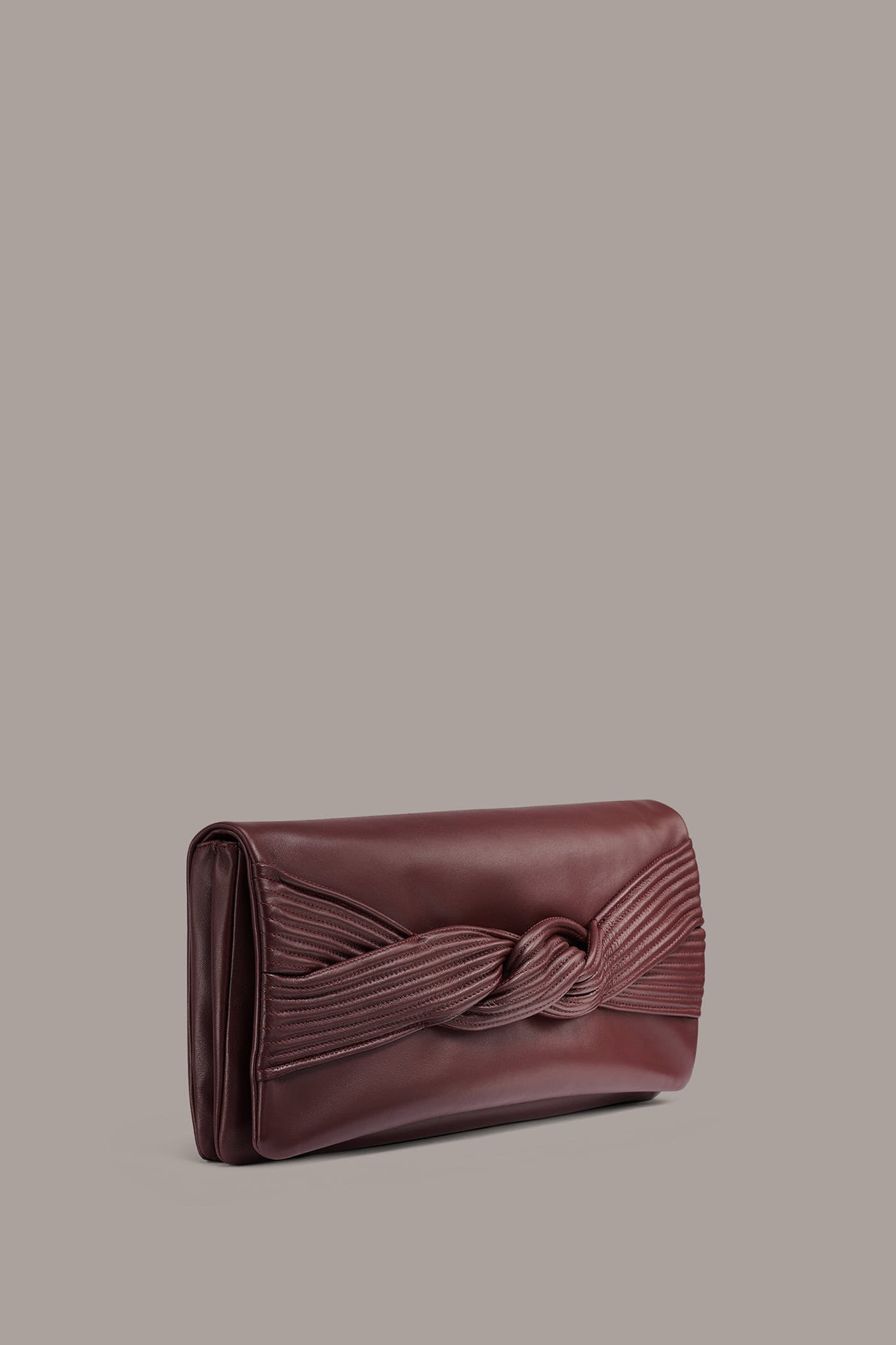 GRENADINE LEATHER CLUTCH VIEW 3