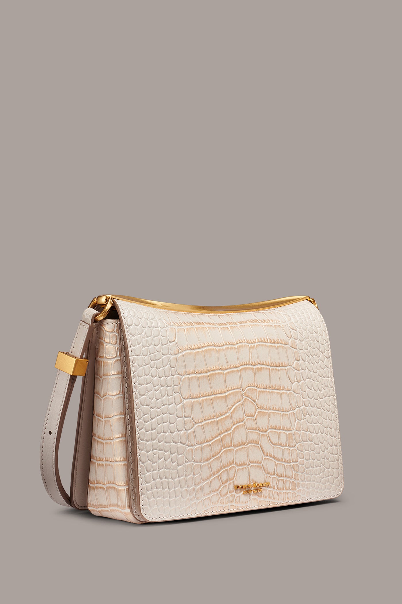 JERICHO METALLIC CROC-EFFECT SHOULDER BAG VIEW 4