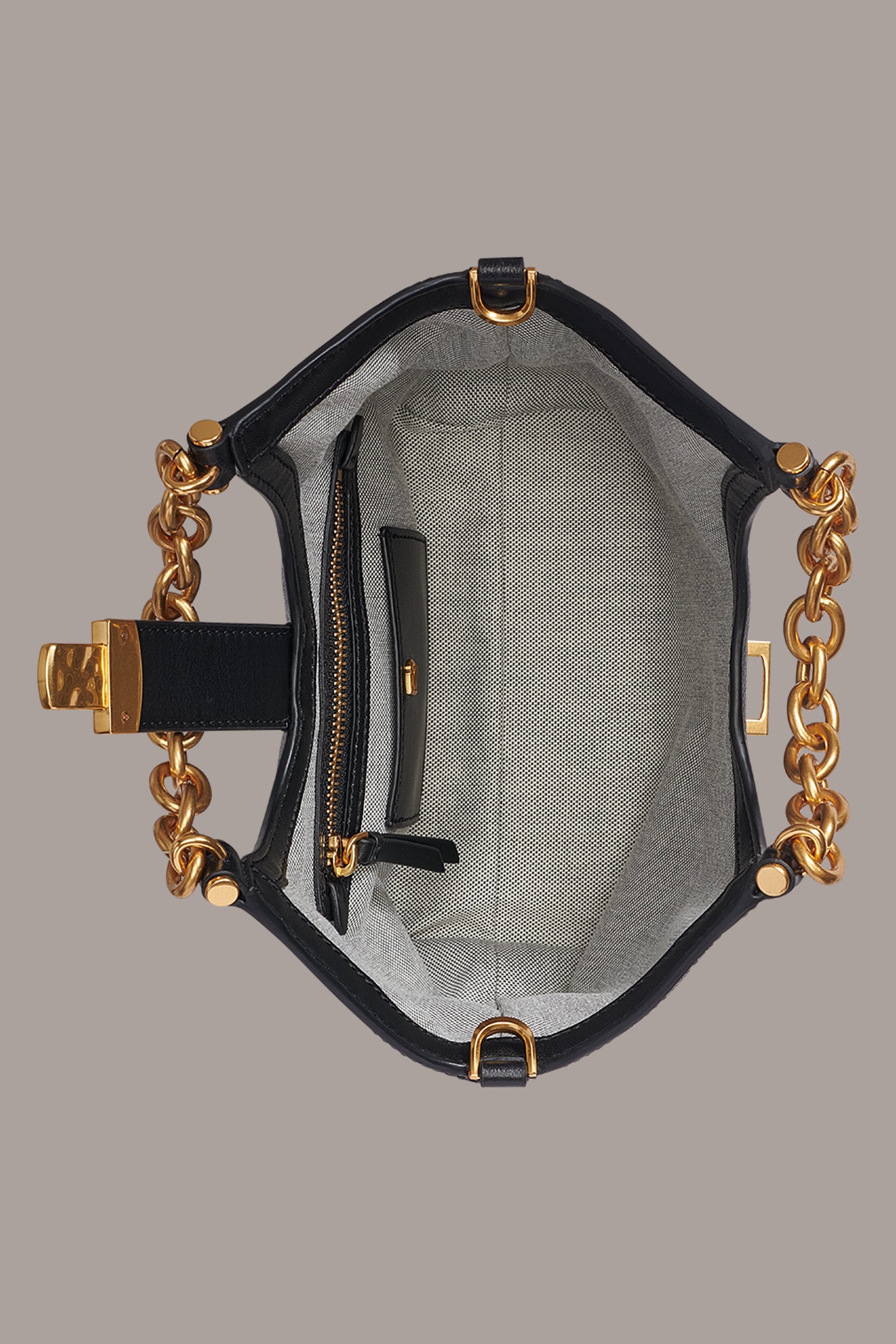 LENO LEATHER SMALL TOTE VIEW 4
