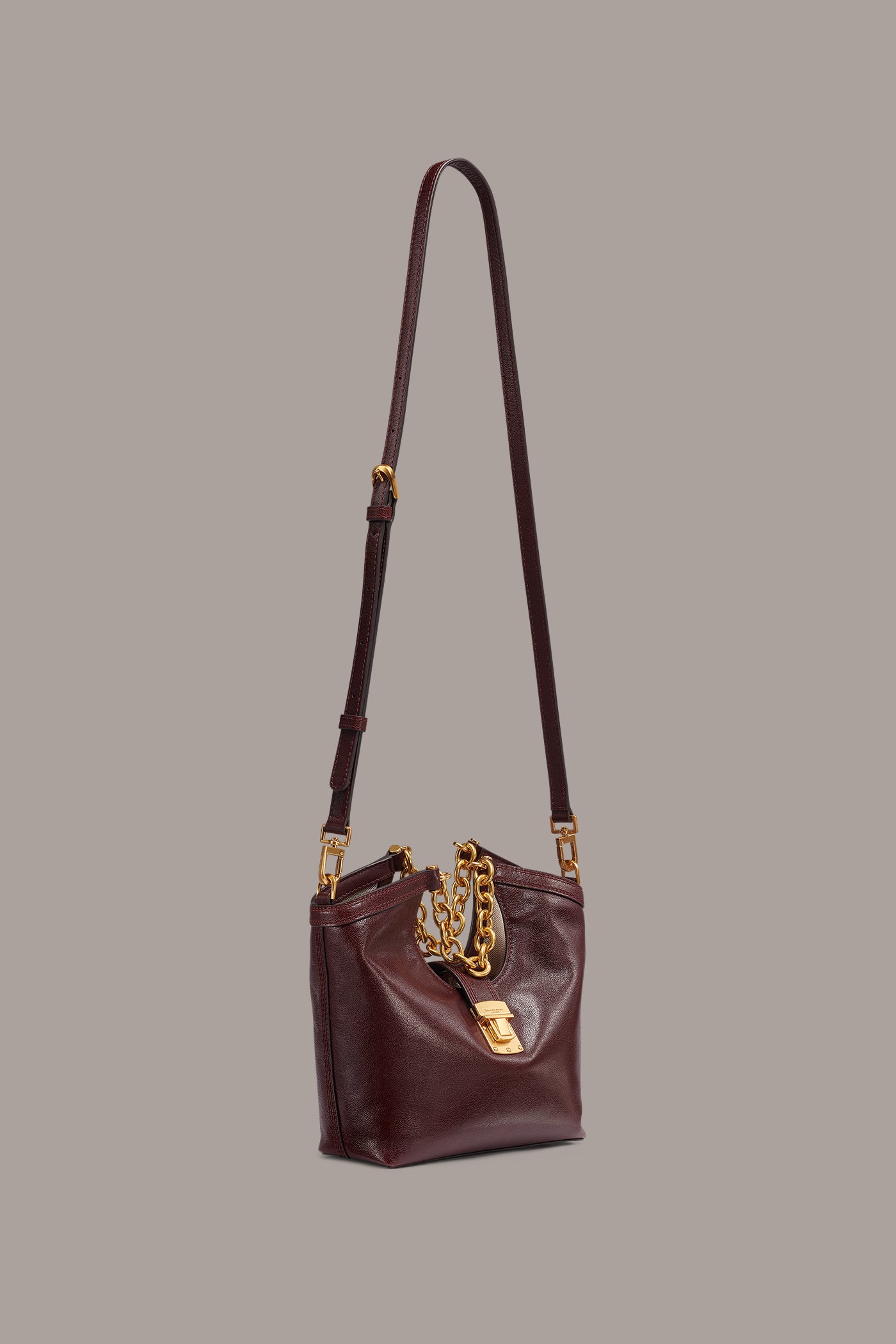 LENO LEATHER SMALL TOTE VIEW 7