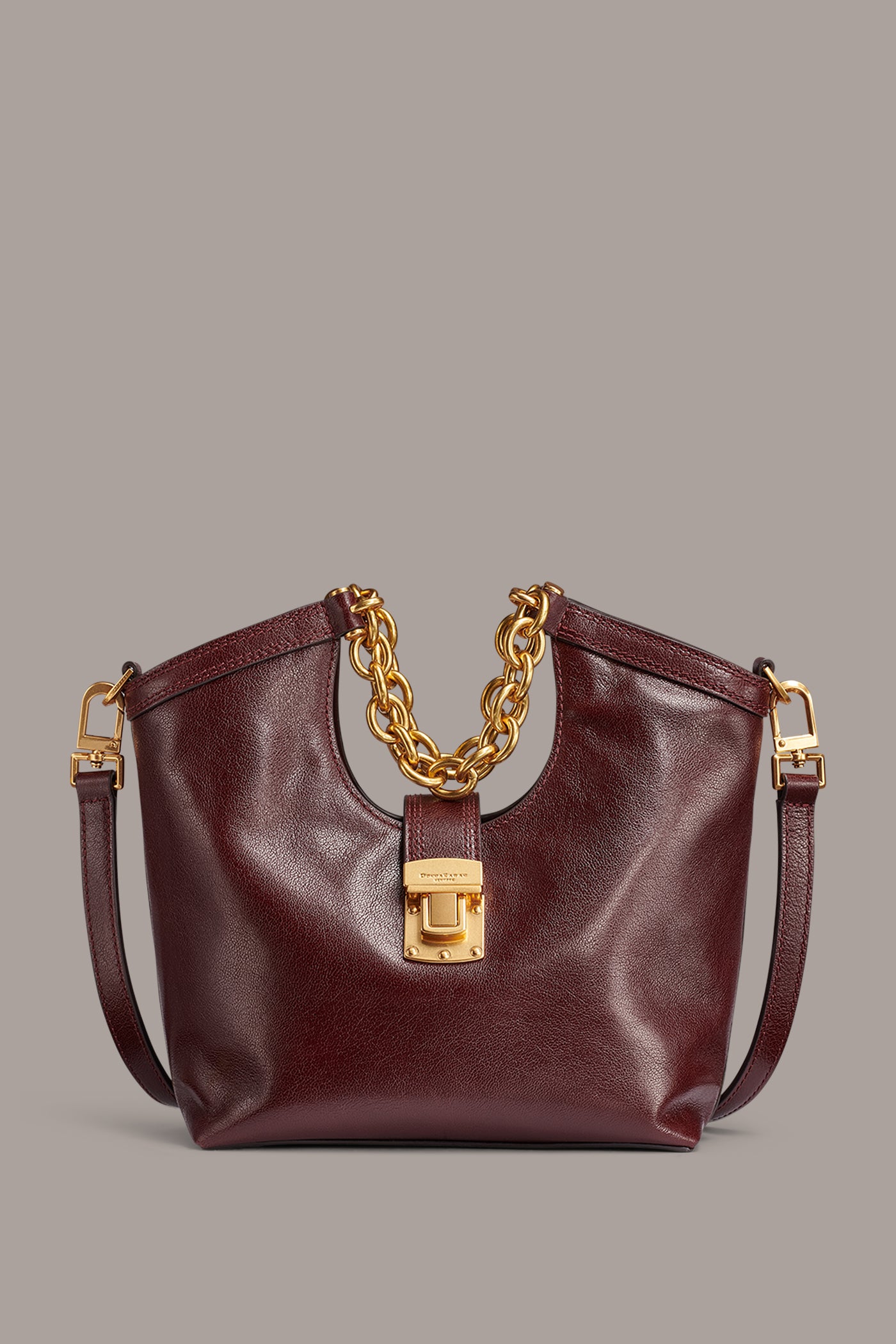 LENO LEATHER SMALL TOTE VIEW 1