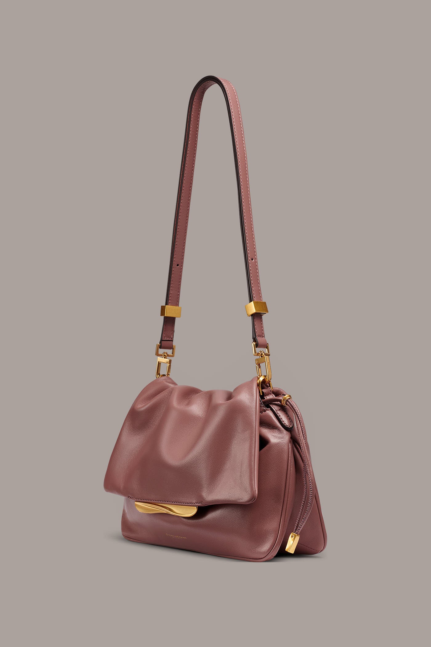 MOHAIR LEATHER SHOULDER BAG VIEW 4