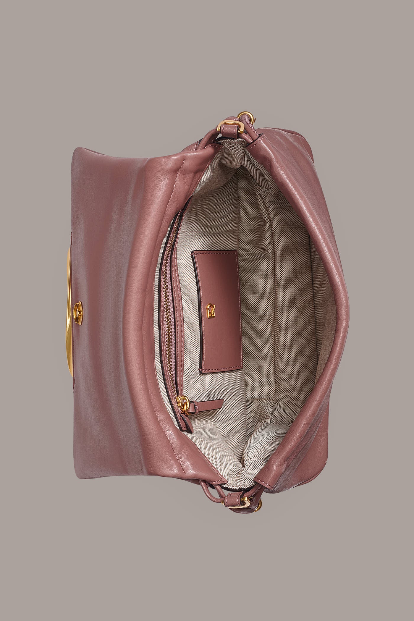 MOHAIR LEATHER SHOULDER BAG VIEW 3
