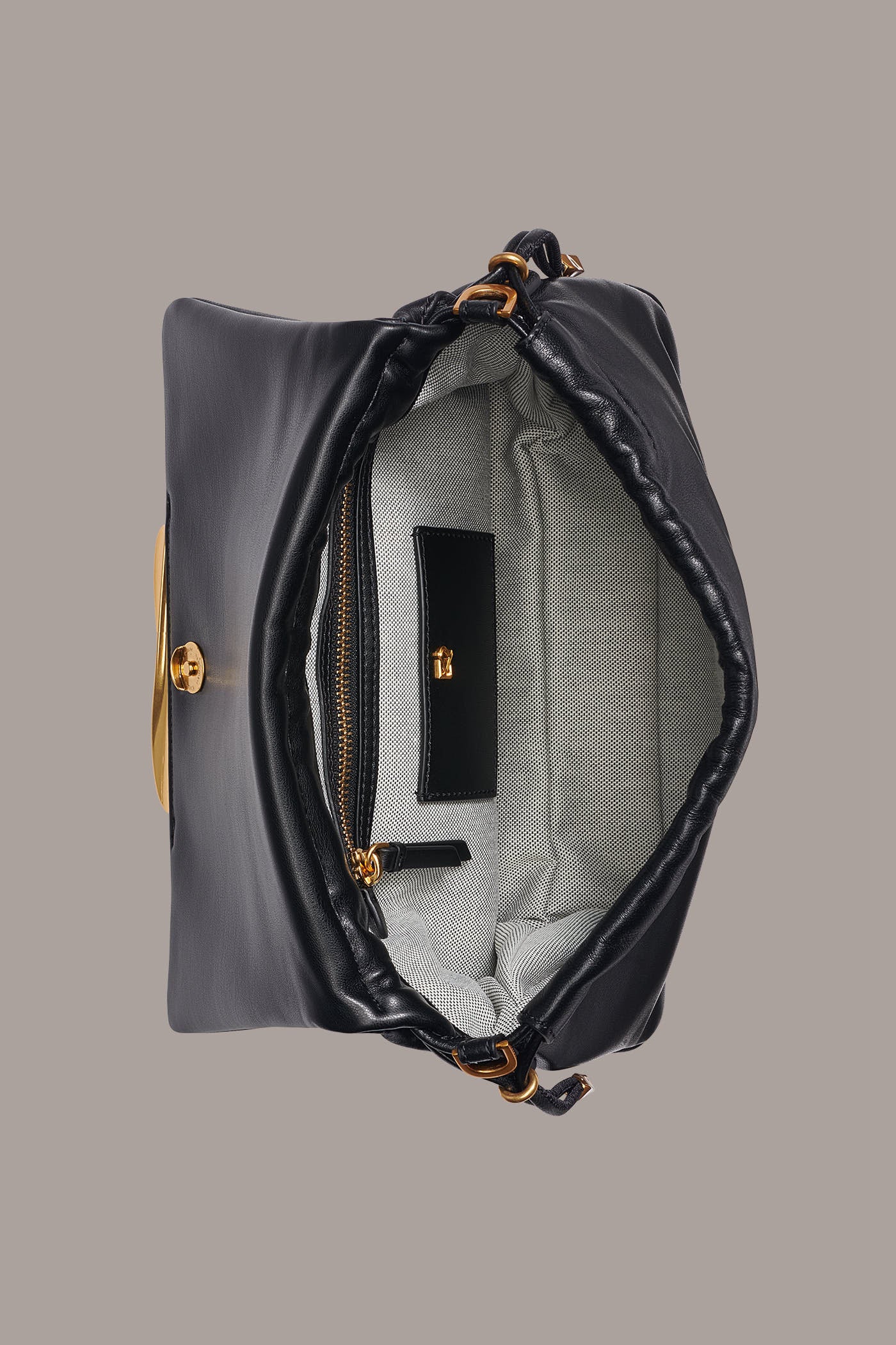 MOHAIR LEATHER SHOULDER BAG VIEW 5