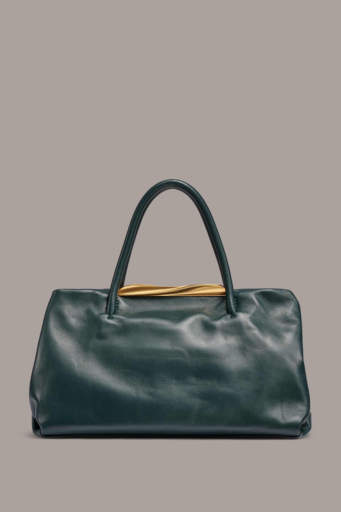 POPLIN LEATHER SMALL SATCHEL BAG VIEW 3