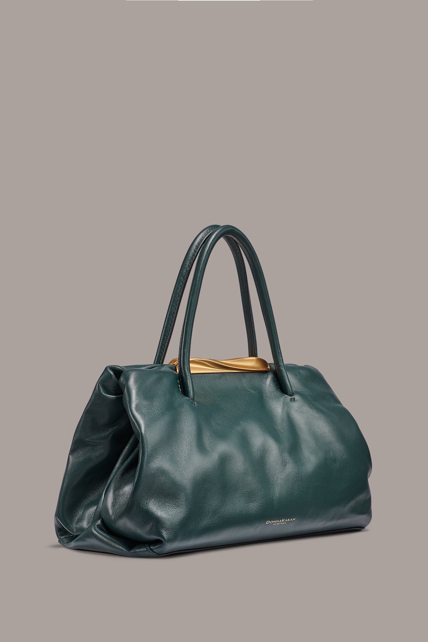 POPLIN LEATHER SMALL SATCHEL BAG VIEW 2