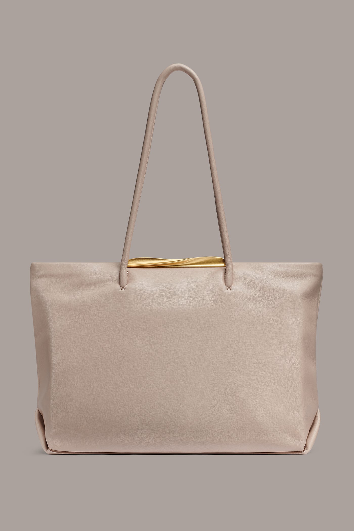 POPLIN LEATHER TOTE VIEW 5