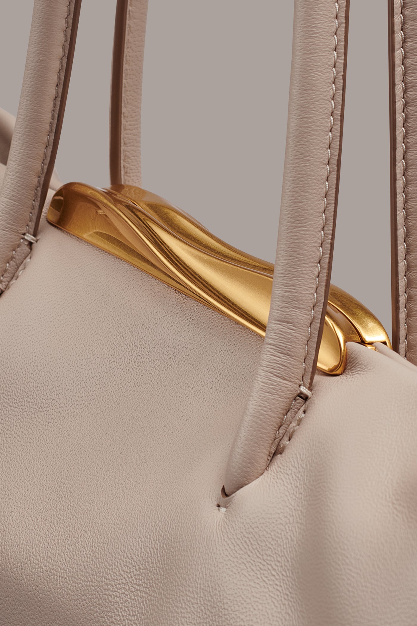 POPLIN LEATHER TOTE VIEW 3