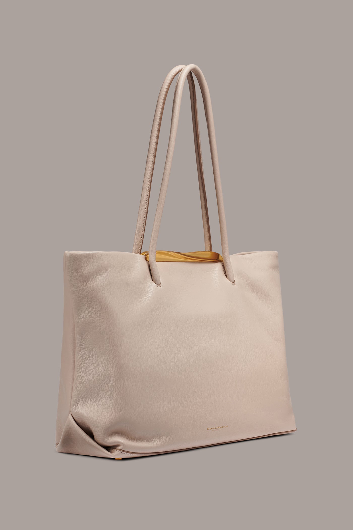 POPLIN LEATHER TOTE VIEW 4