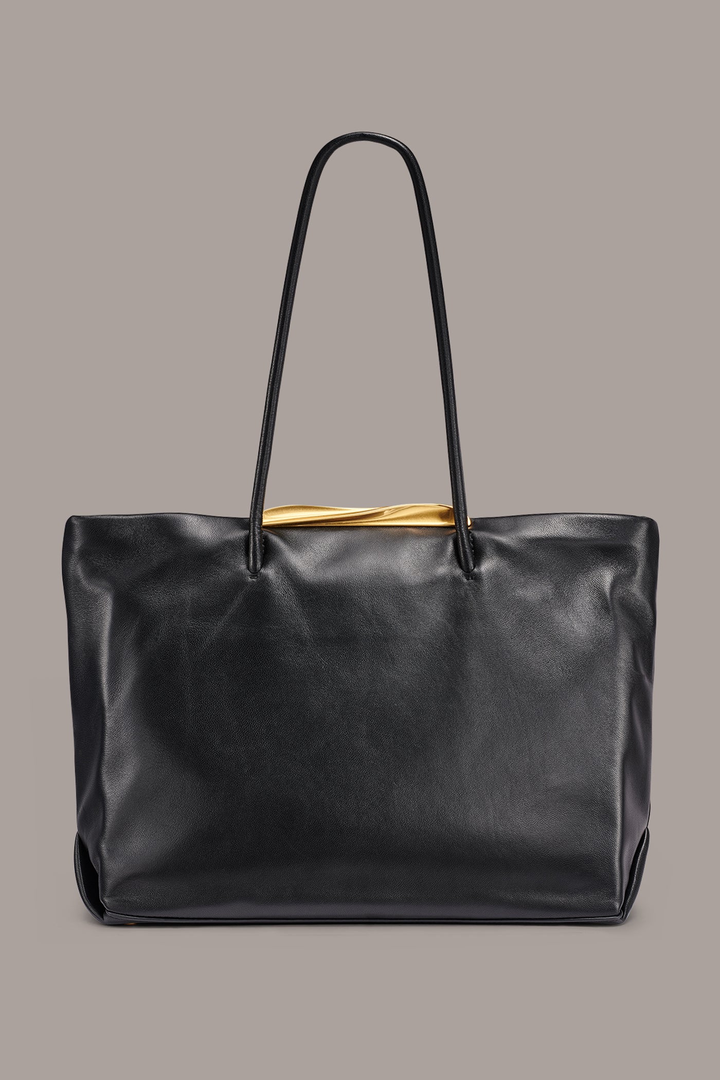 POPLIN LEATHER TOTE VIEW 6