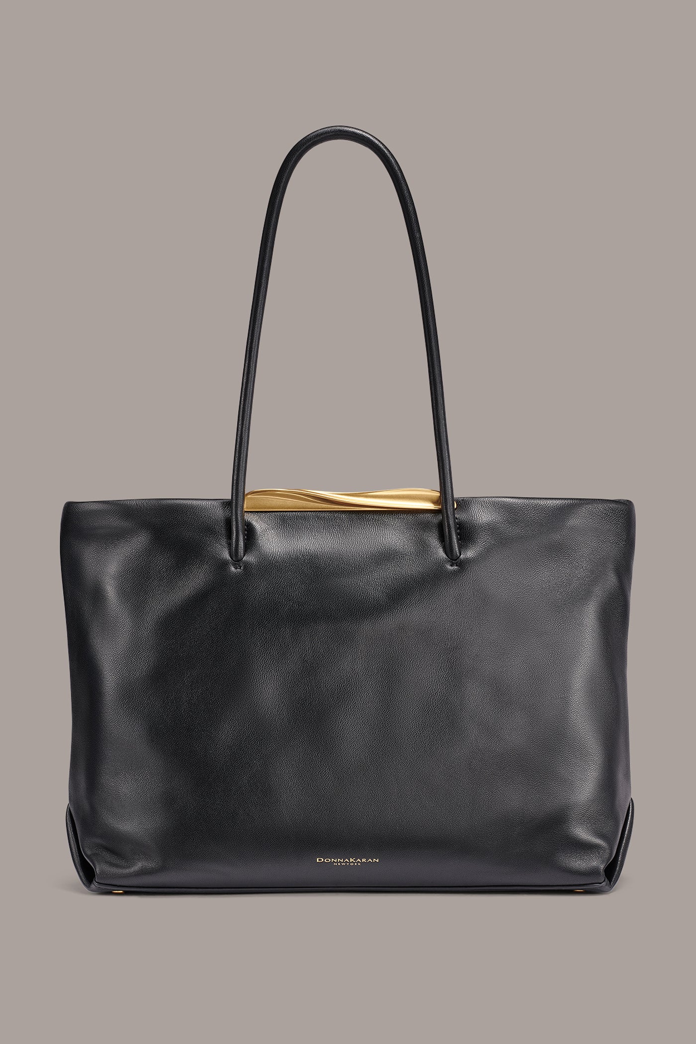 POPLIN LEATHER TOTE VIEW 1