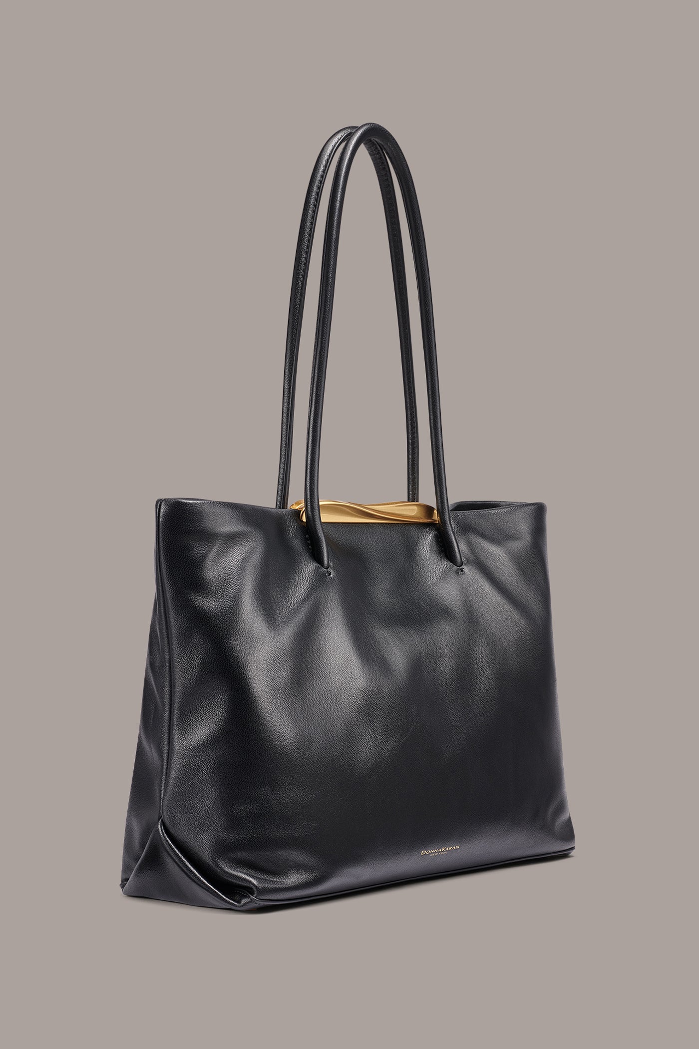 POPLIN LEATHER TOTE VIEW 4
