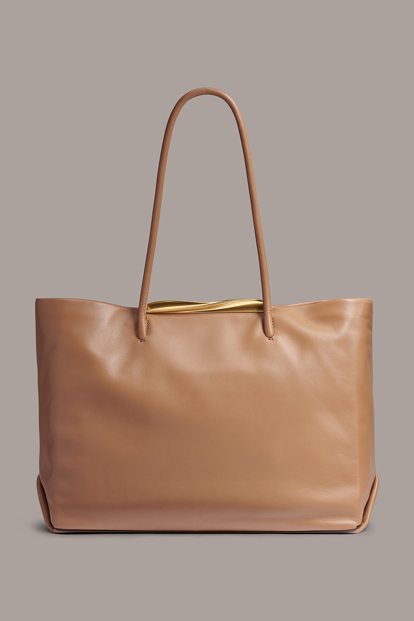 POPLIN LEATHER TOTE VIEW 5